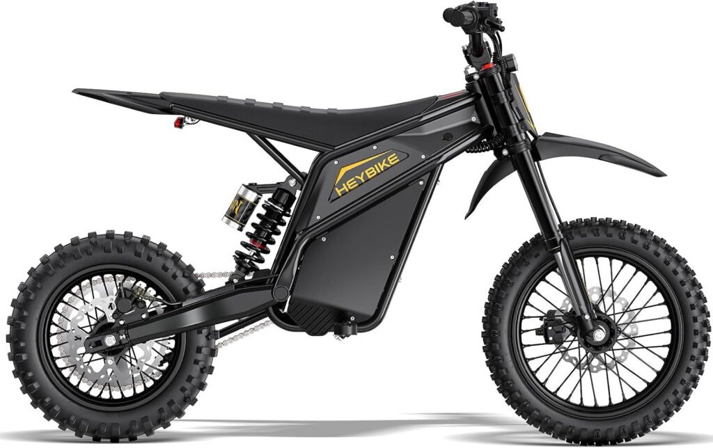 Heybike Villain Electric Dirt Bike – 4160W Peak Motor with 52V 26Ah Battery & 45 MPH – Villain