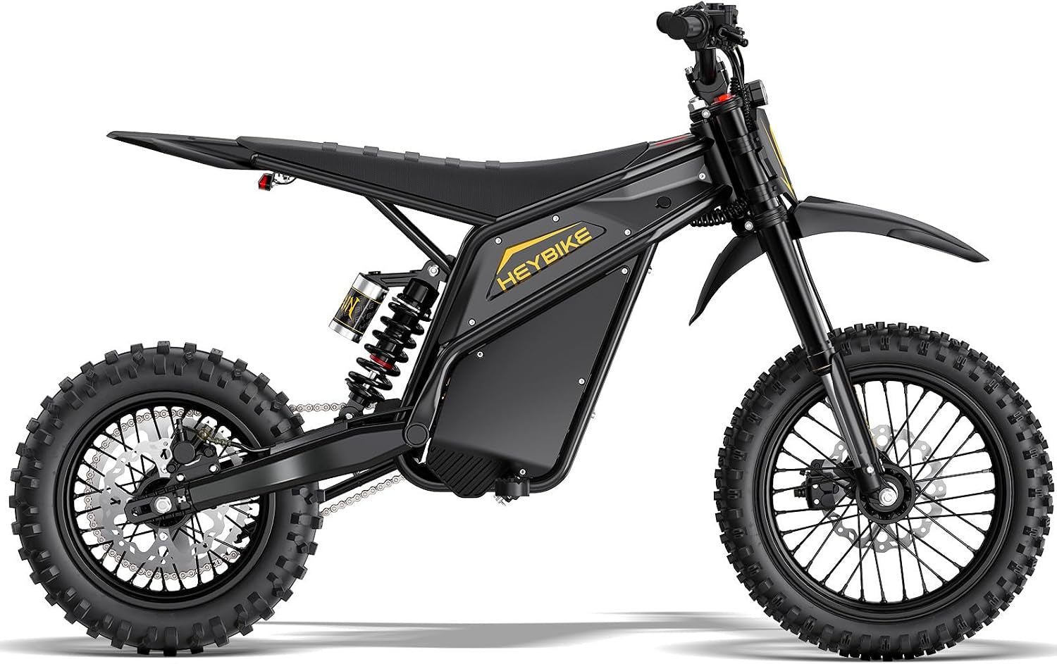 Heybike Villain Electric Dirt Bike – 4160W Peak Motor with 52V 26Ah Battery & 45 MPH – Villain
