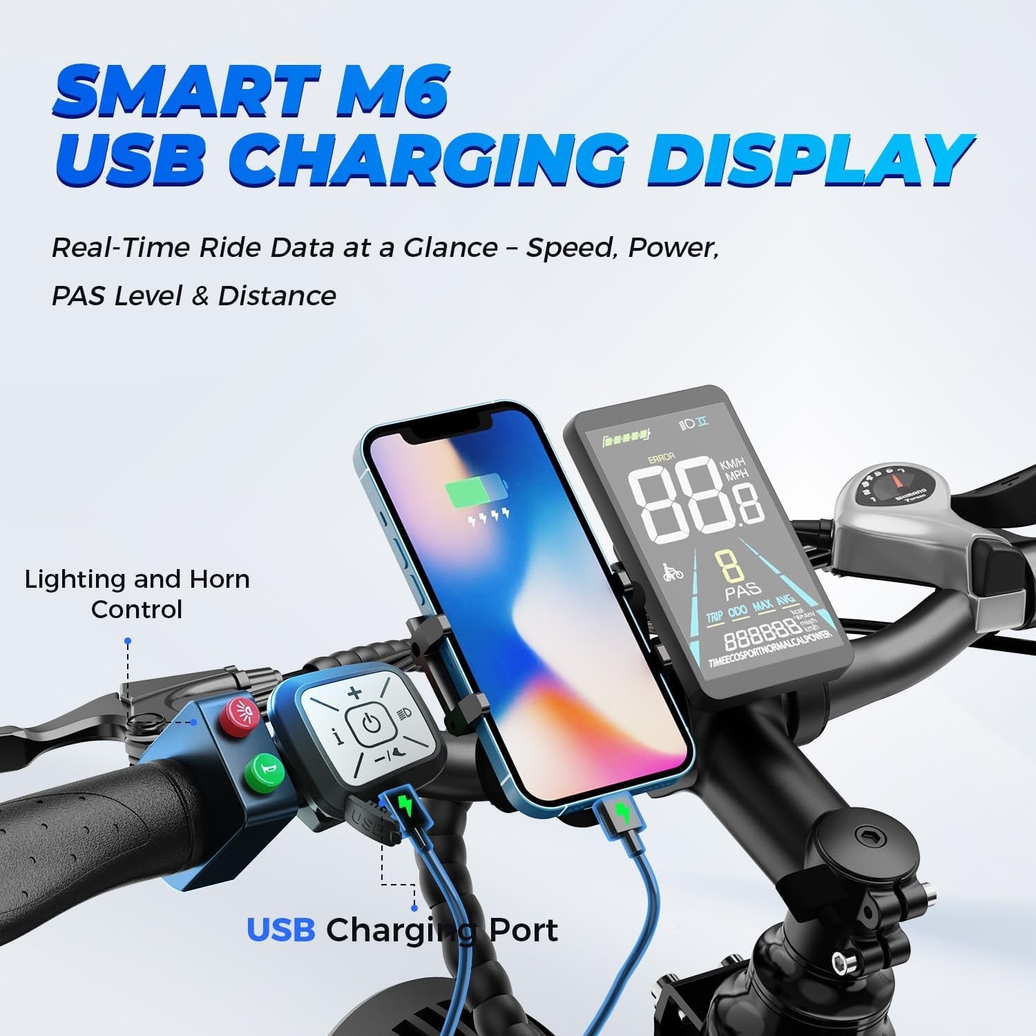 Aipas M1 Pro Electric Bike – 1800W Peak Motor with 48V 17.5Ah Battery & 85 Mile Range – M1 Pro - Image 6