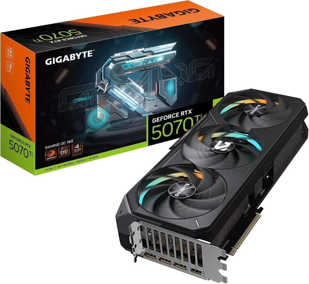 GIGABYTE GeForce RTX 5070 Ti Gaming OC 16G Graphics Card – 16GB GDDR7 with WINDFORCE Cooling – GV-N507TGAMING OC-16GD