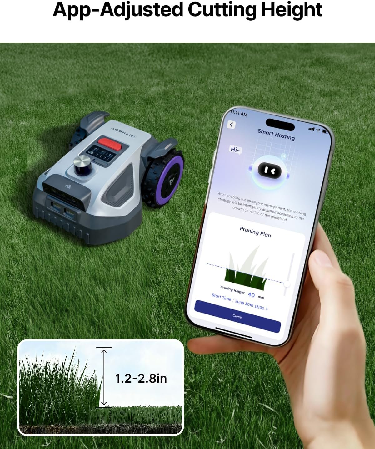 ANTHBOT M5 LIDAR Robot Lawn Mower – 360° LiDAR + Dual Vision for 1/8 Acre – M5 LIDAR - Image 6