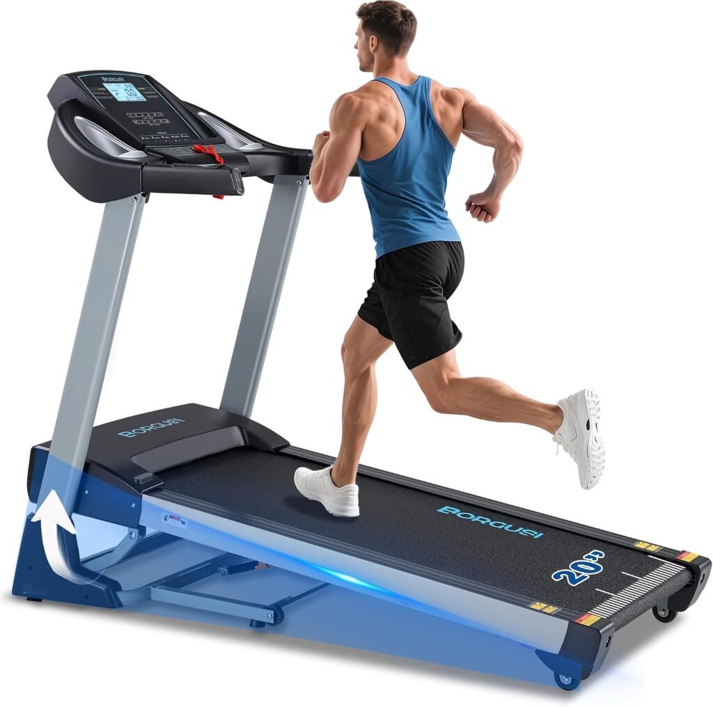 BORGUSI CTM5104L Treadmill – 15% Auto Incline with 20″ Wide Belt & 350 lb Capacity – CTM5104L