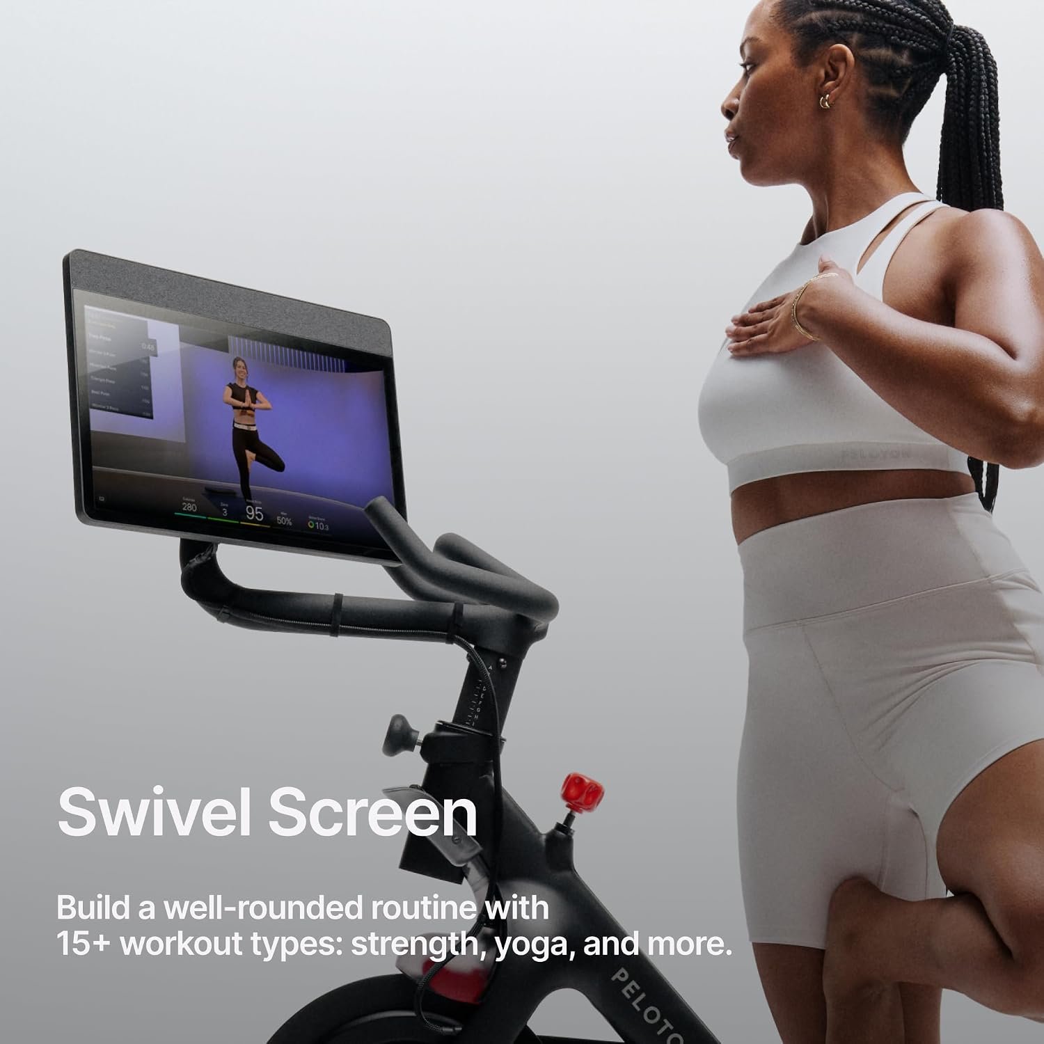 Peloton Cross Training Bike with 21.5″ HD Swivel Touchscreen & 100 Resistance Levels – BA05-DC07 - Image 3