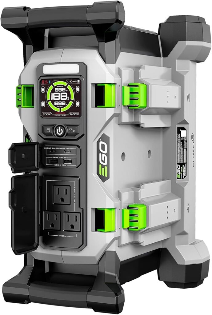 EGO POWER+ NEXUS 1400W Portable Power Station – Battery-Powered Inverter with 2100W Peak Output – PST1400