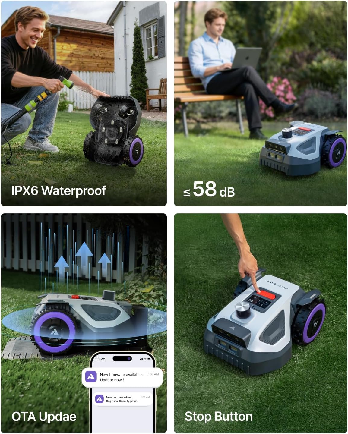 ANTHBOT M5 LIDAR Robot Lawn Mower – 360° LiDAR + Dual Vision for 1/8 Acre – M5 LIDAR - Image 9