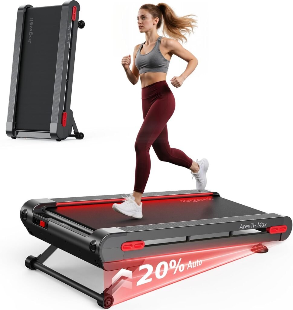 JOGWELL Ares 11 Walking Pad with 20% Auto Incline – 3.5HP Motor & 400 lb Capacity – Ares 11