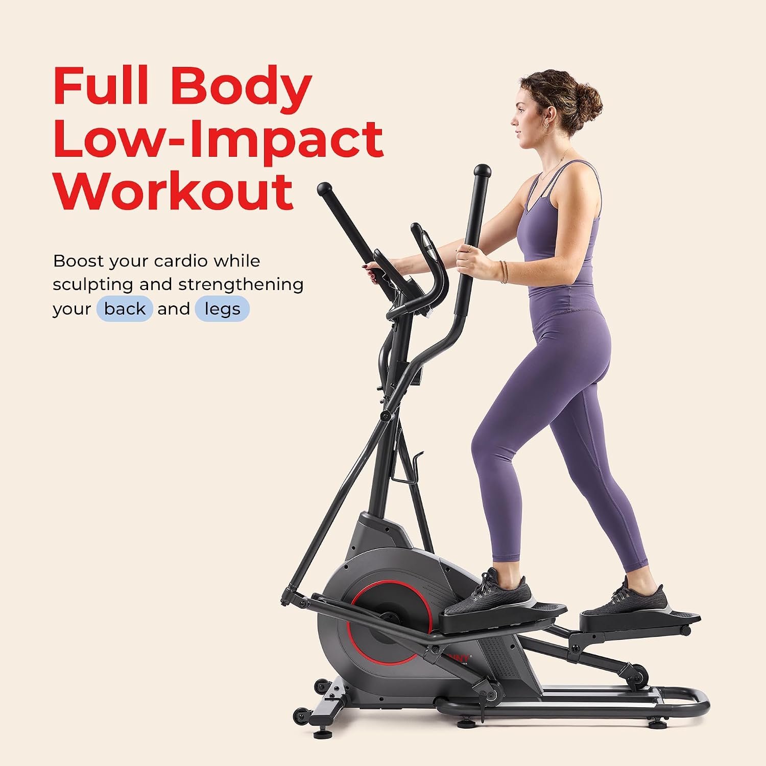 Sunny Health & Fitness Smart Upright Elliptical with 16 Resistance Levels & SunnyFit App – SF-E323038 - Image 2