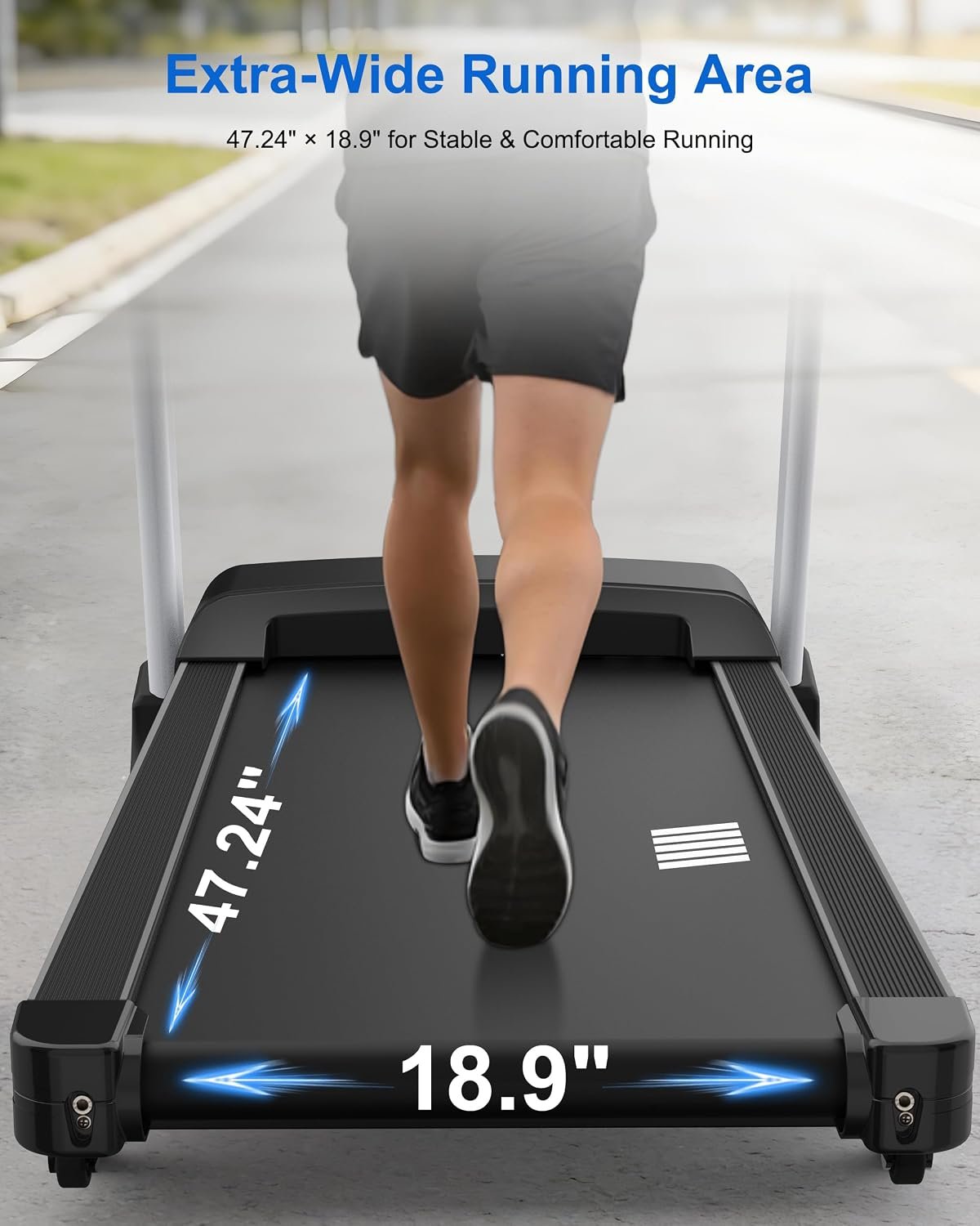 HUAGEEED Treadmill with 18% Auto Incline – 3.5HP Motor & 400 lb Capacity – CTM5312 - Image 5