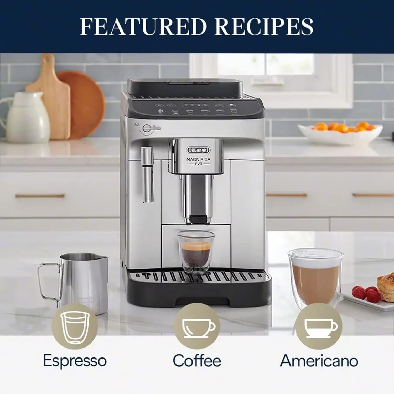 De’Longhi Magnifica Evo Espresso Machine with Manual Milk Frother – ECAM29043SB - Image 3