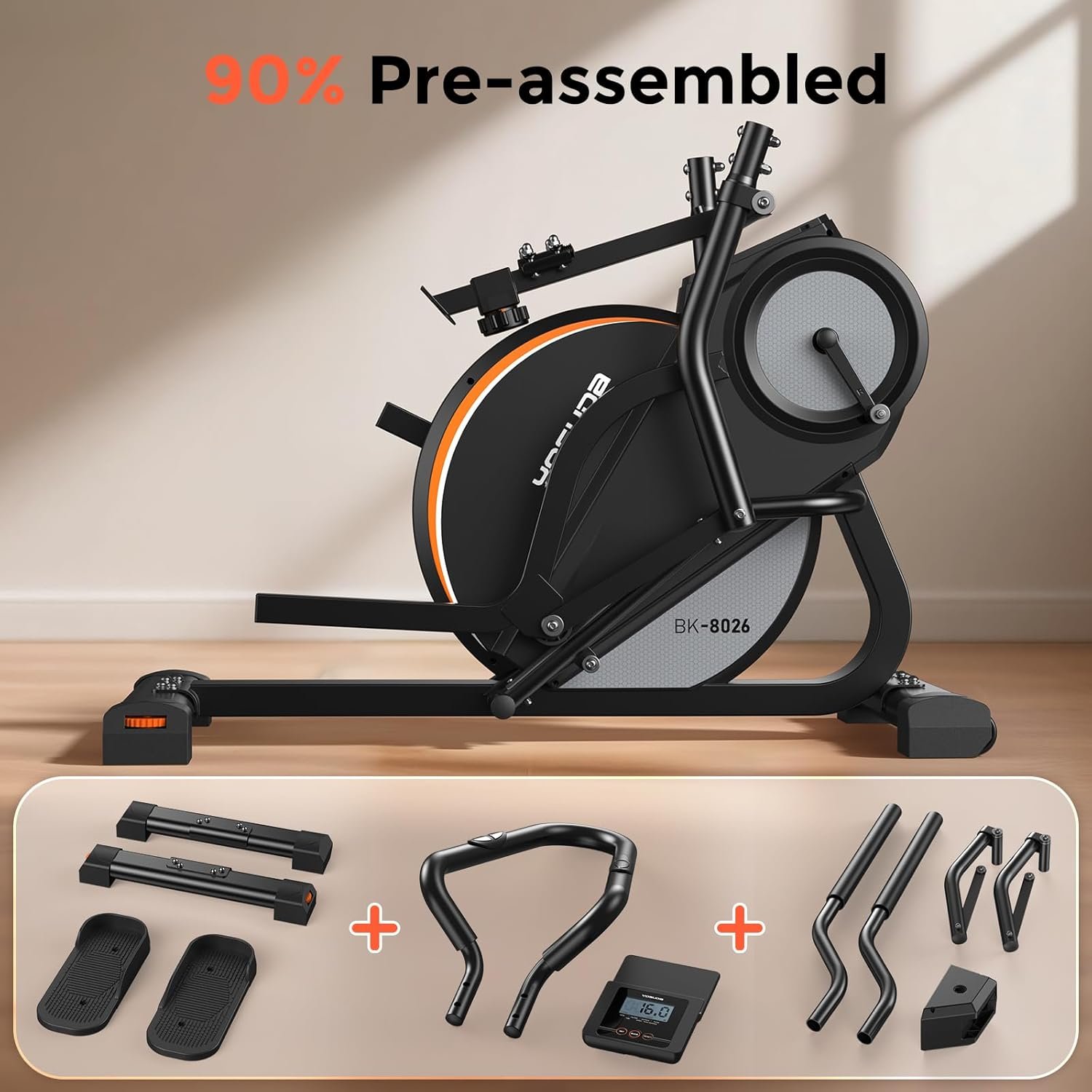 YOSUDA DSJ-01 Elliptical Machine – 3-in-1 with 45° Incline & 16 Resistance Levels – DSJ-01 - Image 9