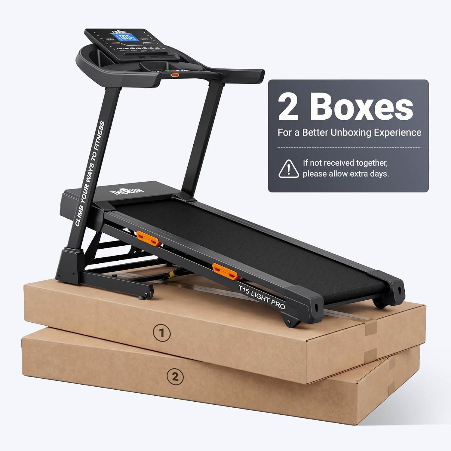 THERUN T15 Series Treadmill – 20% Auto Incline with 12 MPH & 55″ Deck – T15 Series - Image 9