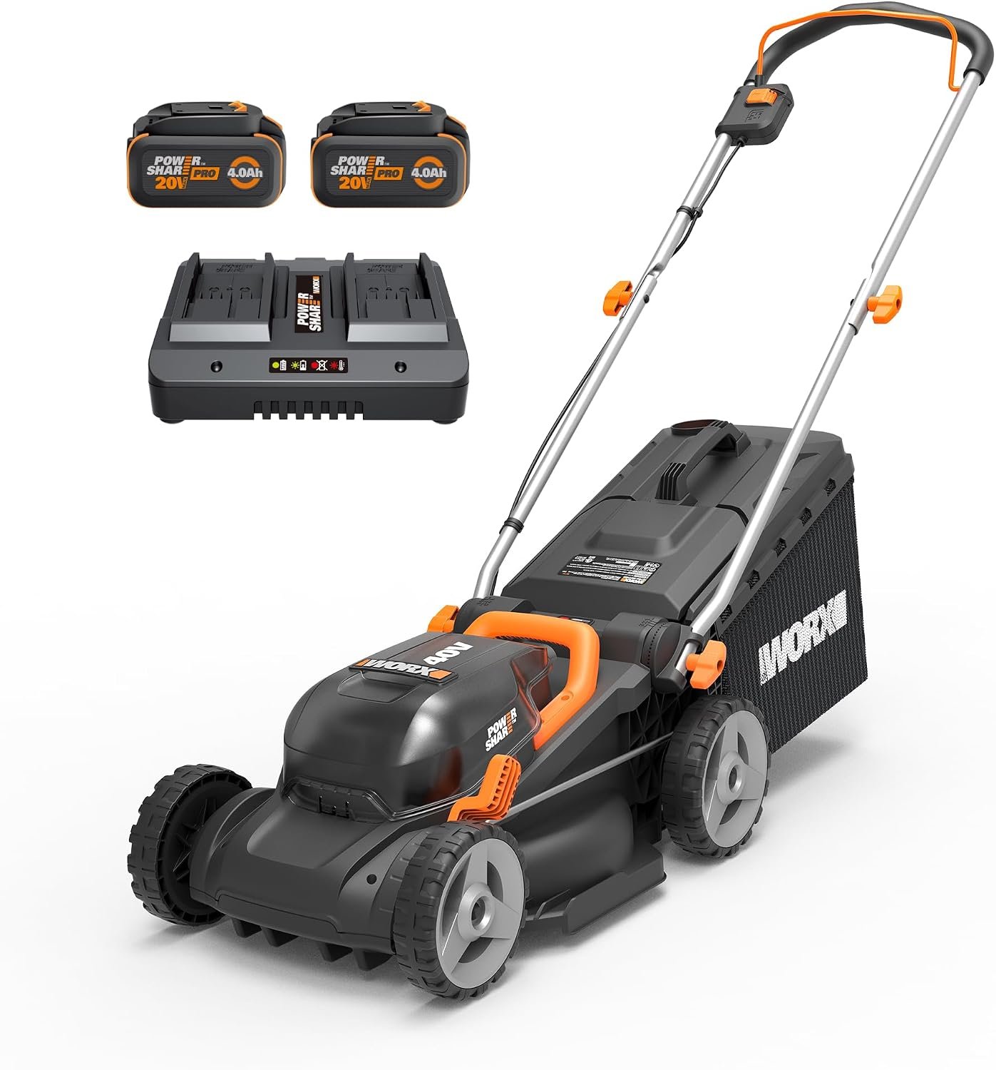 WORX 40V 21″ Self-Propelled Cordless Lawn Mower with (2) 5.0Ah Batteries – WG760 - Image 7