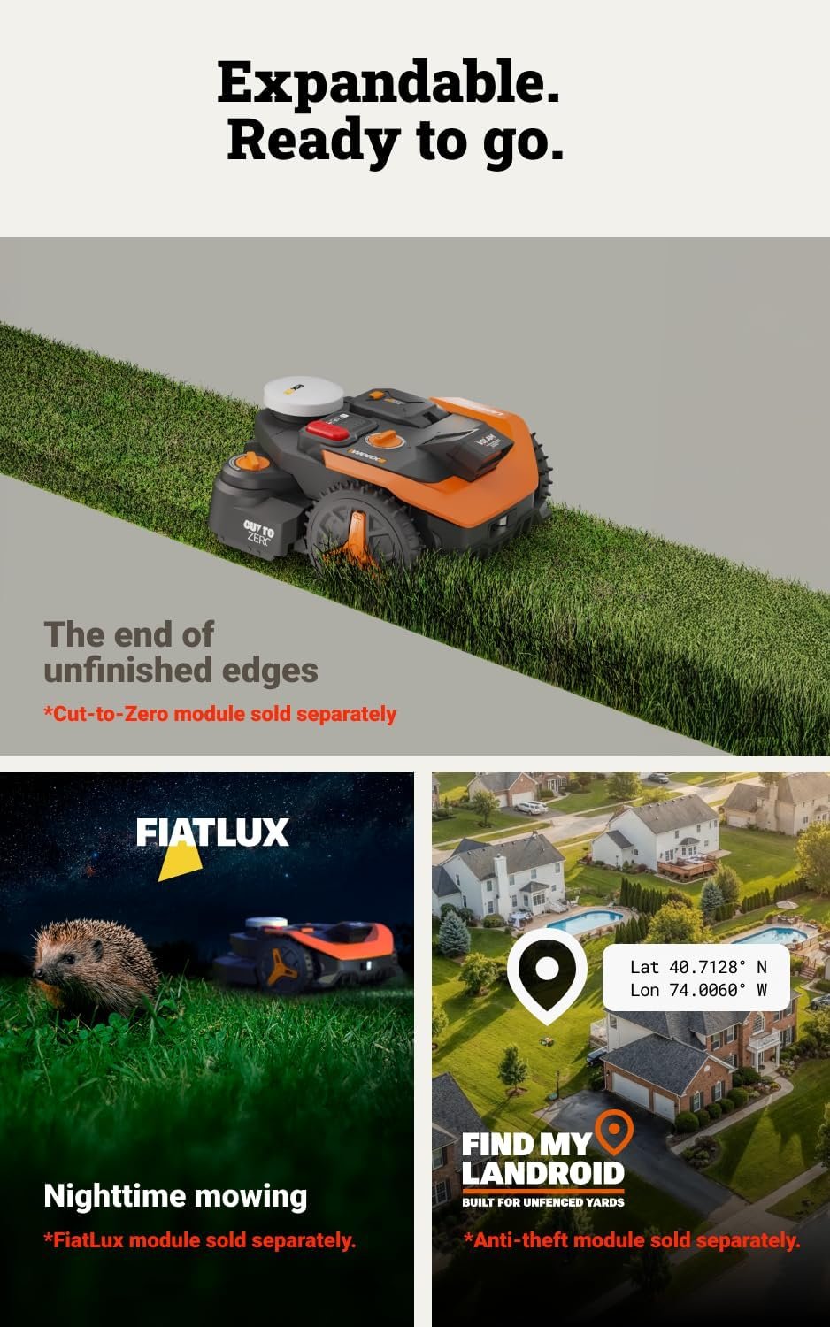 WORX WO7144 Robot Lawn Mower – Wire-Free RTK Cloud Navigation with AI Vision for 1/4 Acre – WO7144 - Image 7