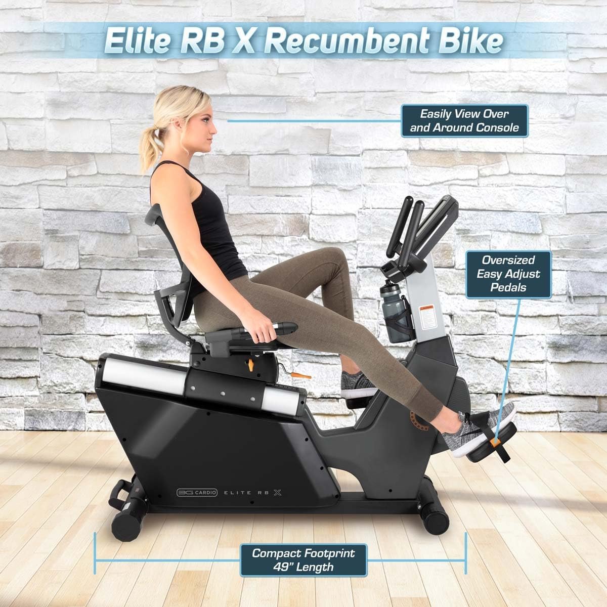 3G Cardio Elite RB Recumbent Exercise Bike with 16 Resistance Levels & FTMS Bluetooth – Elite RB - Image 7