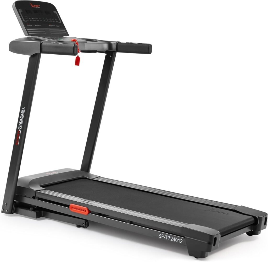 Sunny Health & Fitness Smart Wi-Fi Treadmill – Auto Incline with 9 MPH & 50″ Deck – SF-T724012