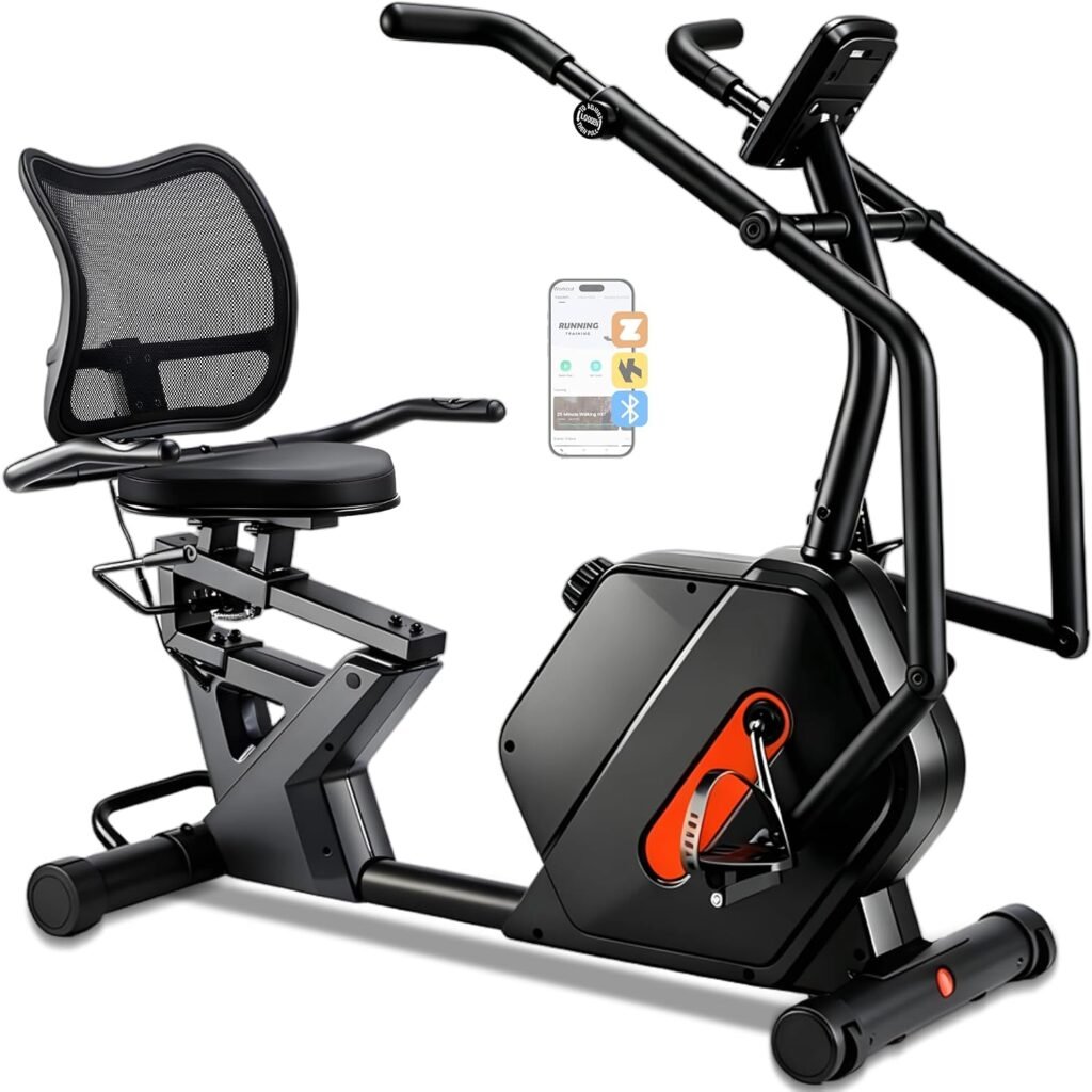 Kawnina Recumbent Exercise Bike with 16 Resistance Levels & 420 lb Capacity – USNC-CBK2412