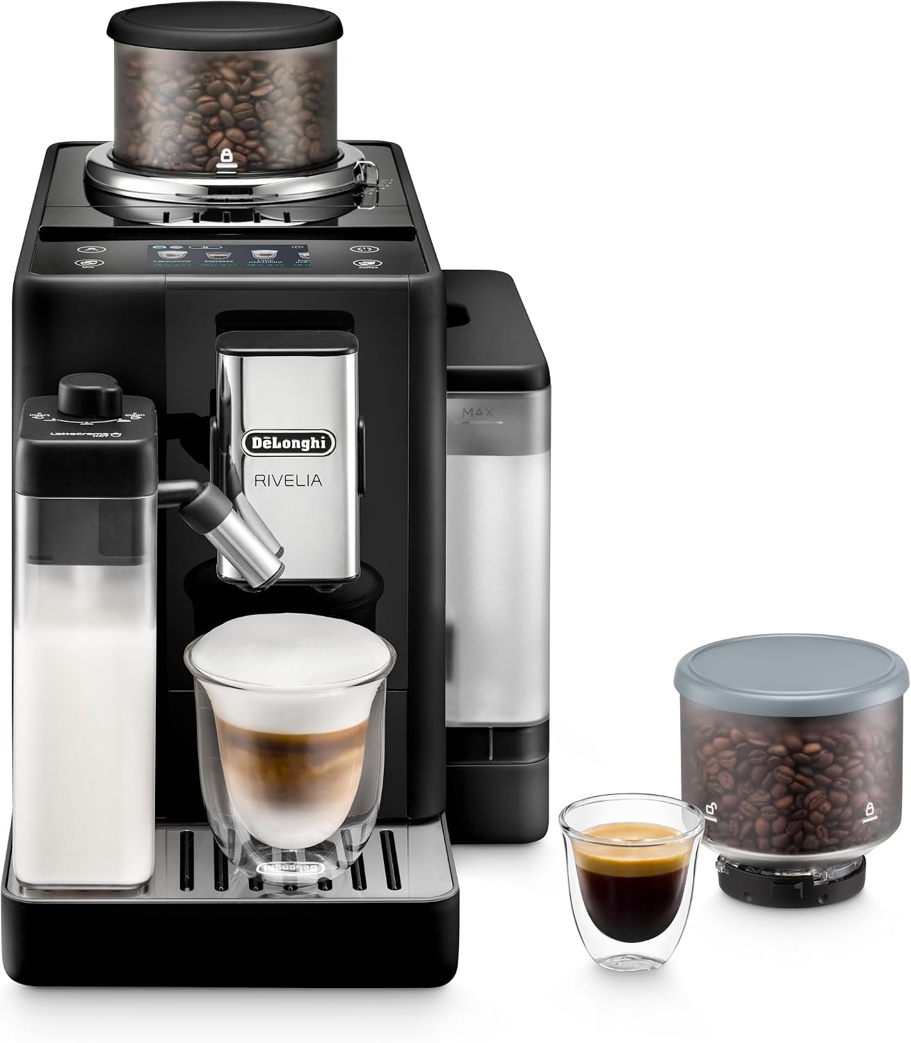 De’Longhi Rivelia Automatic Espresso Machine – 18 One-Touch Recipes with Dual Bean Hoppers - Image 15