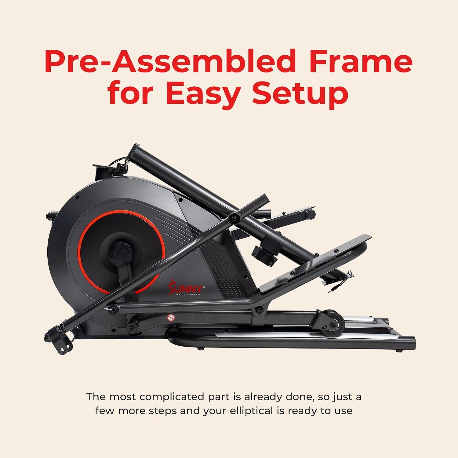 Sunny Health & Fitness Smart Upright Elliptical with 16 Resistance Levels & SunnyFit App – SF-E323038 - Image 3
