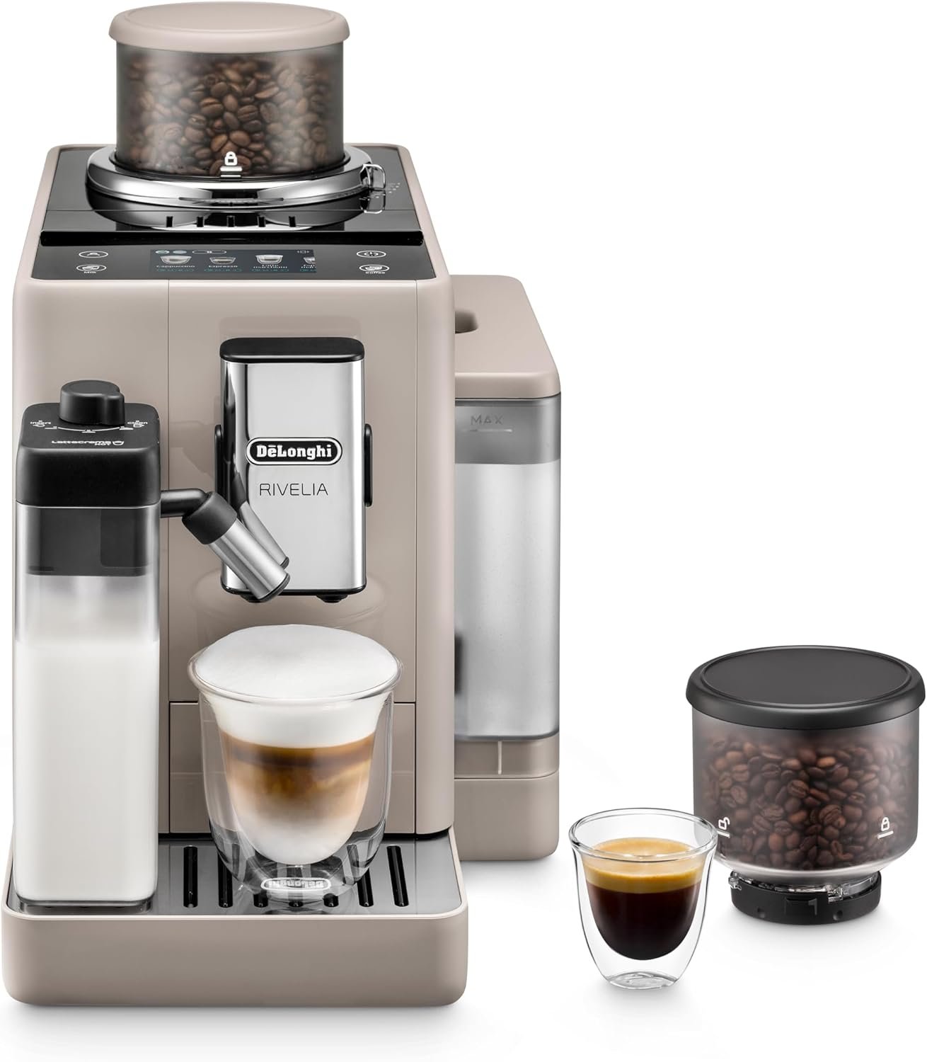 De’Longhi Rivelia Automatic Espresso Machine – 18 One-Touch Recipes with Dual Bean Hoppers - Image 13