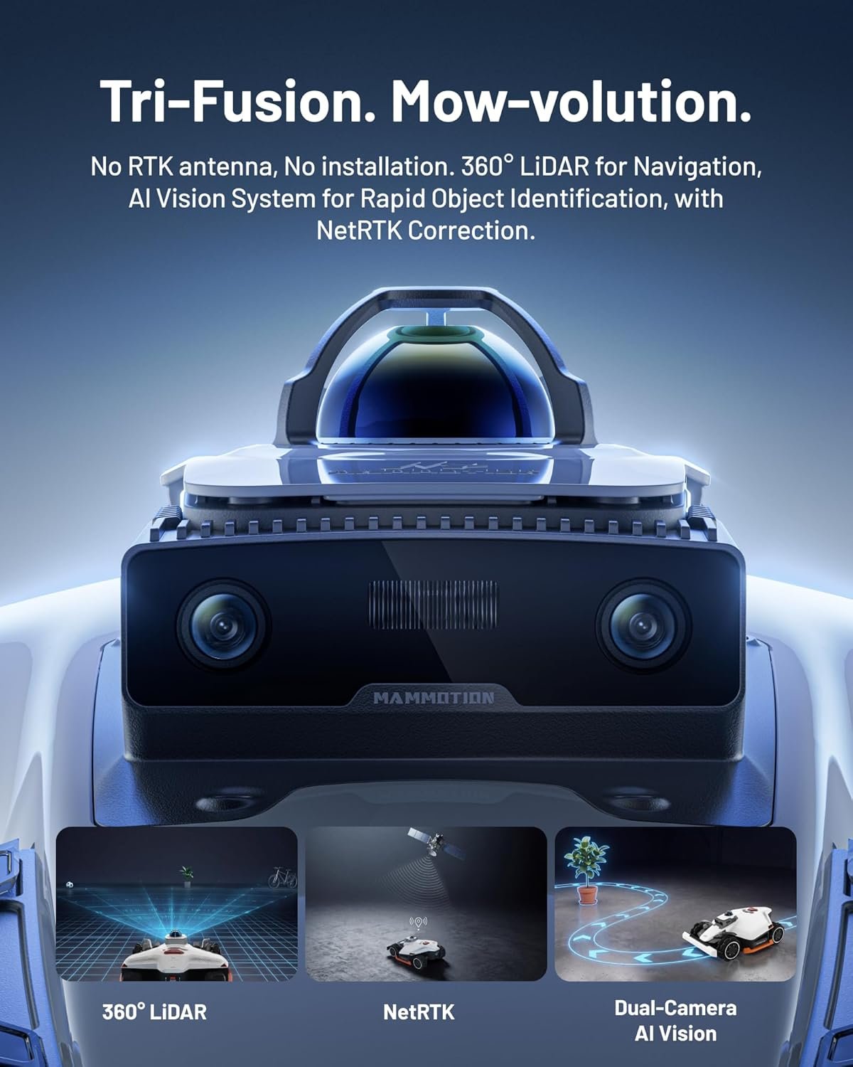 Mammotion LUBA 3 AWD 3000H Robot Lawn Mower – 360° LiDAR & RTK Navigation for 0.75 Acre - Image 3