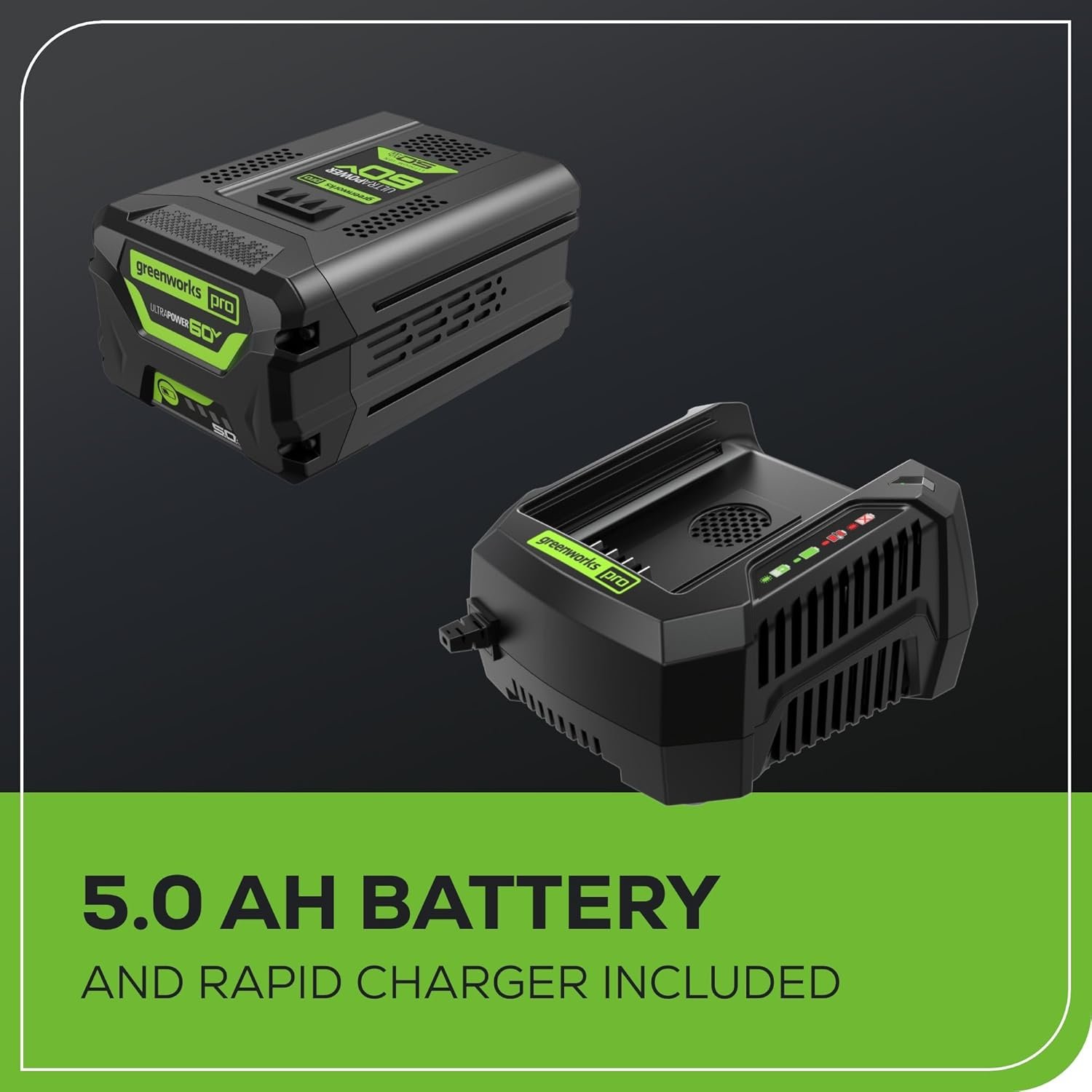 Greenworks 60V 21″ Push Lawn Mower with 5.0Ah Battery & Charger – MO60L516 - Image 9