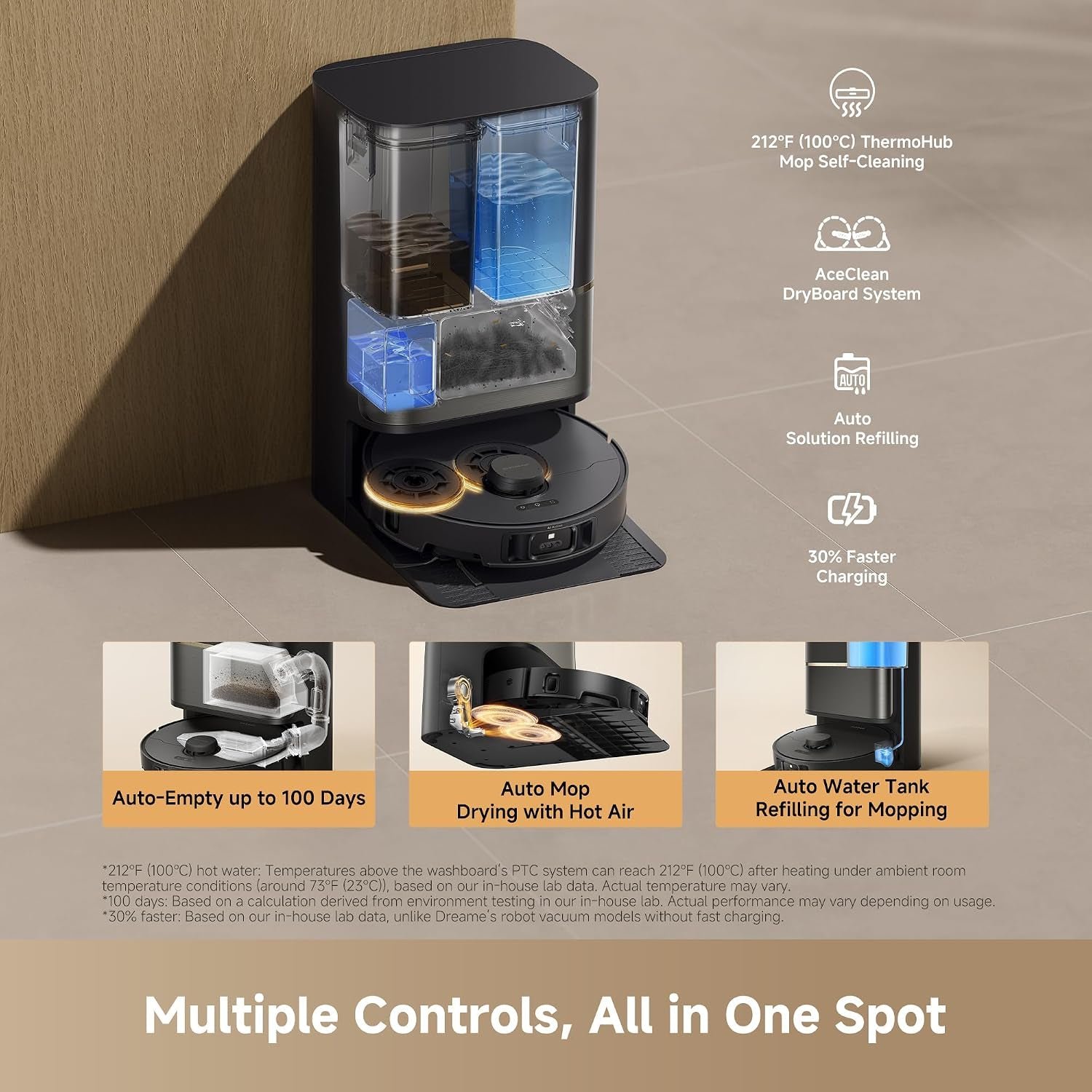 Dreame L60 Ultra PE Robot Vacuum and Mop – 30000Pa Suction with ThermoHub Self-Cleaning & 220+ Object Recognition – RLL88HE - Image 7