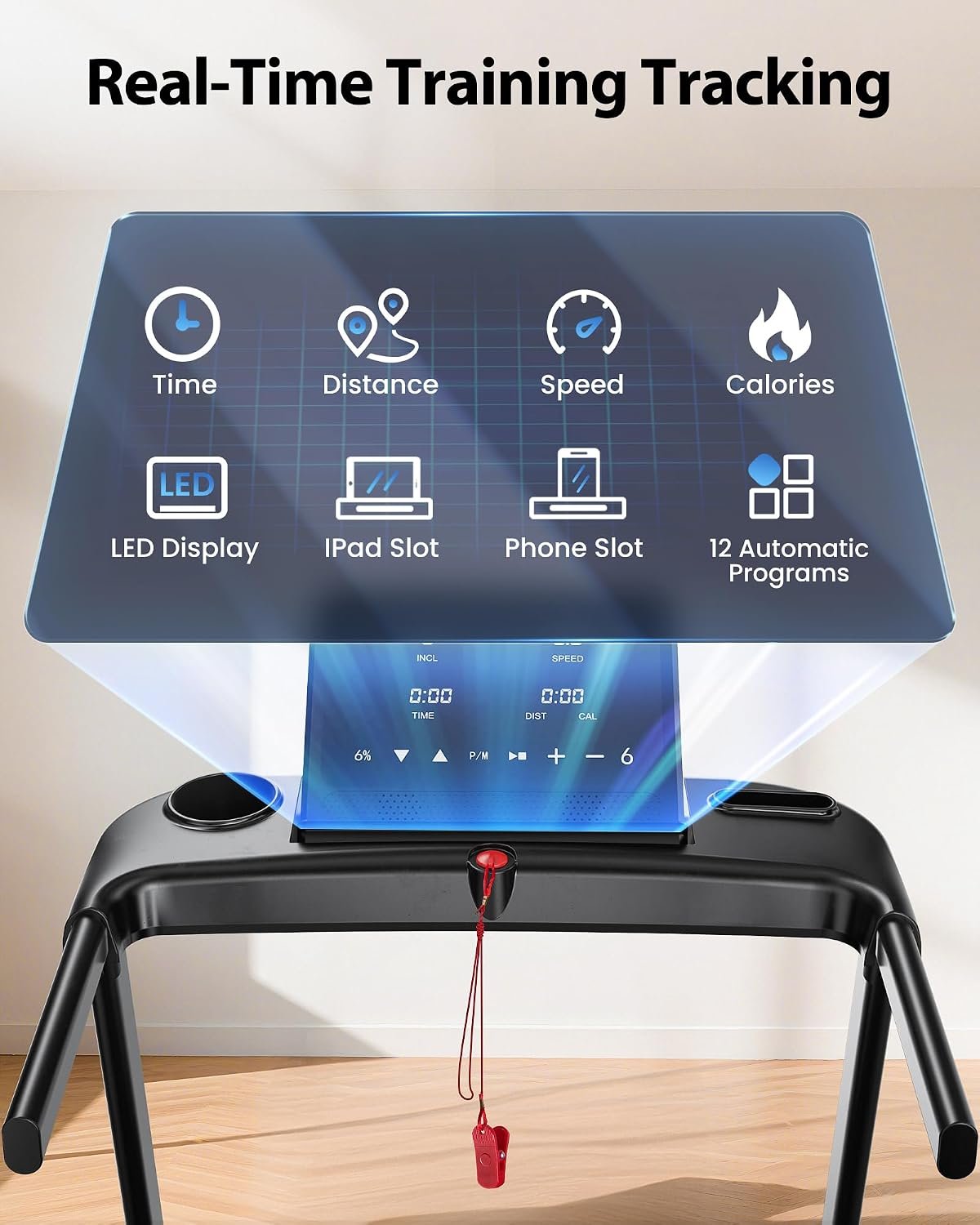 JAGJOG JT61 Foldable Treadmill with 15% Auto Incline & 3.0HP Motor – JT61 - Image 4