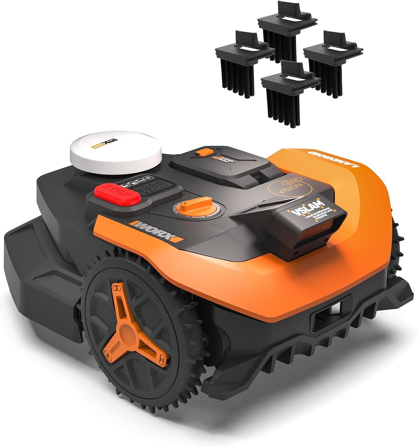 WORX WO7144 Robot Lawn Mower – Wire-Free RTK Cloud Navigation with AI Vision for 1/4 Acre – WO7144