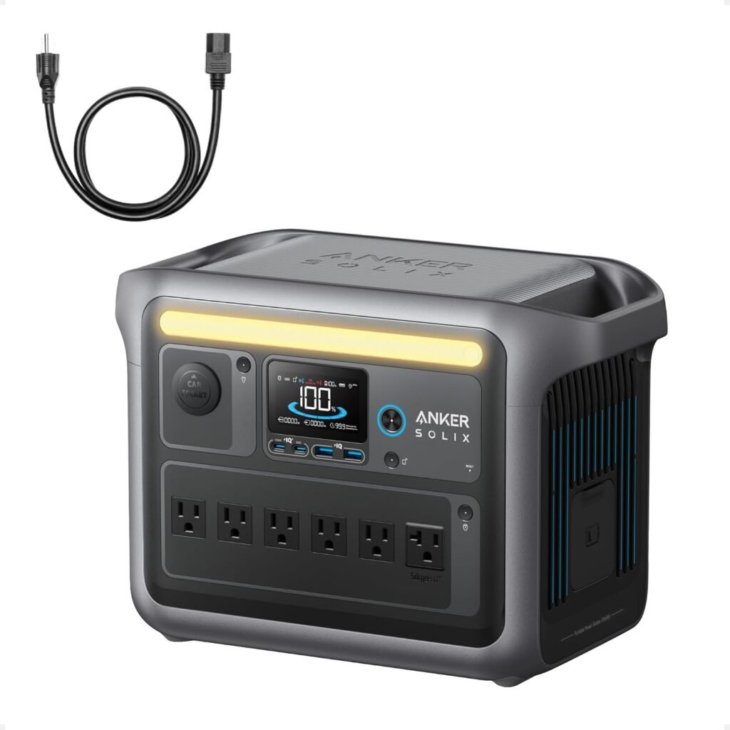 Anker SOLIX C1000 Portable Power Station – 1,056Wh LiFePO4 with 1,800W Output & UltraFast Recharging – A1761
