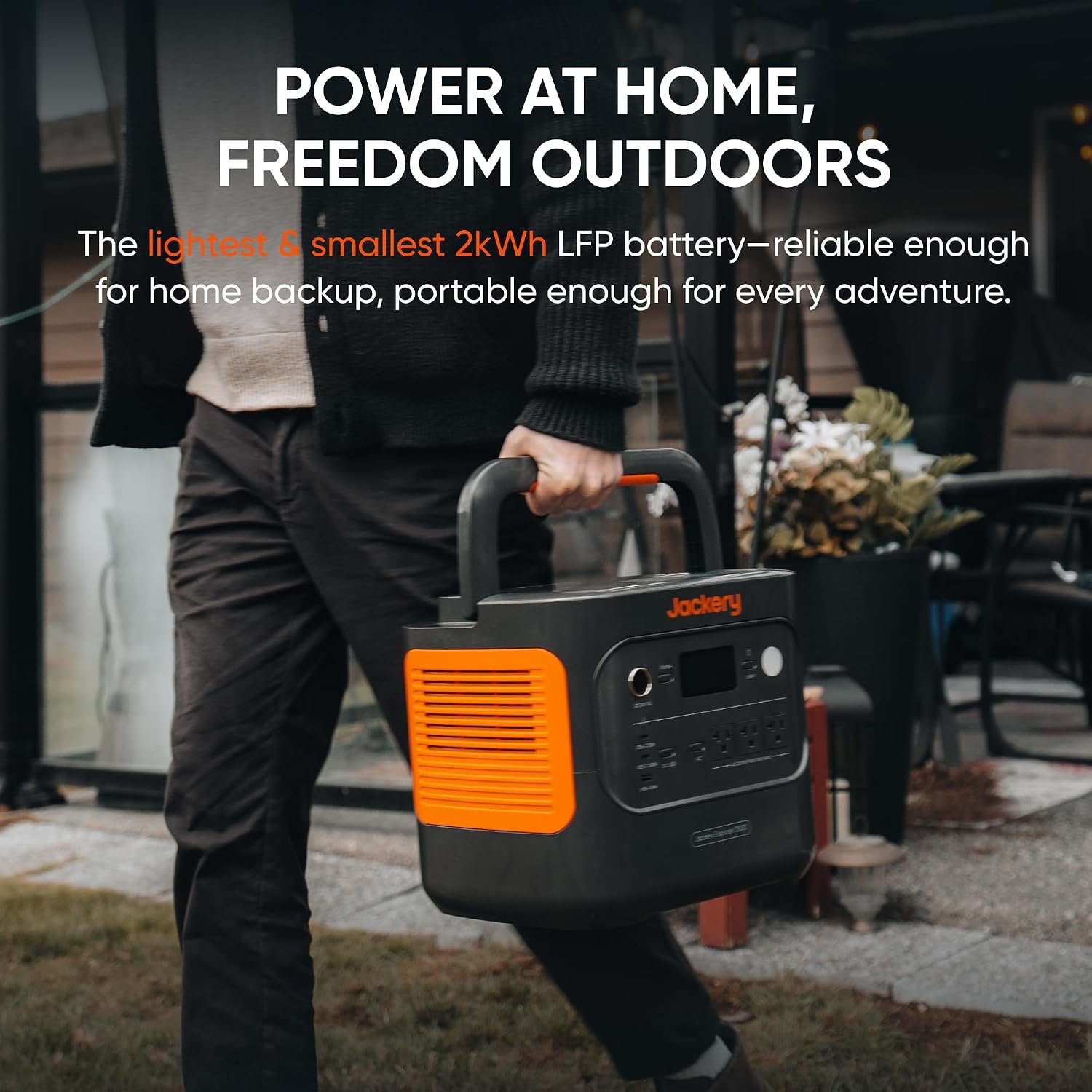 Jackery Explorer 2000 v2 Portable Power Station – 2042Wh LiFePO4 with 2200W AC Output & 20ms UPS – JE-2000D - Image 3