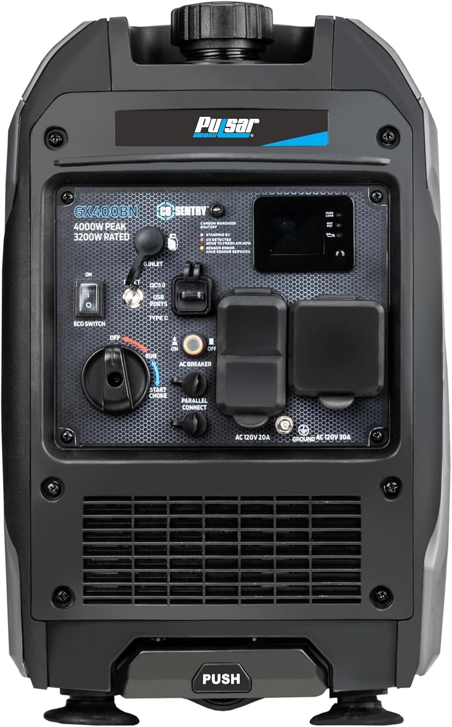 Pulsar GX400BN Dual Fuel Inverter Generator – 4000W Gas/3600W Propane with CO Sentry & Handle/Wheels – GX400BN - Image 6