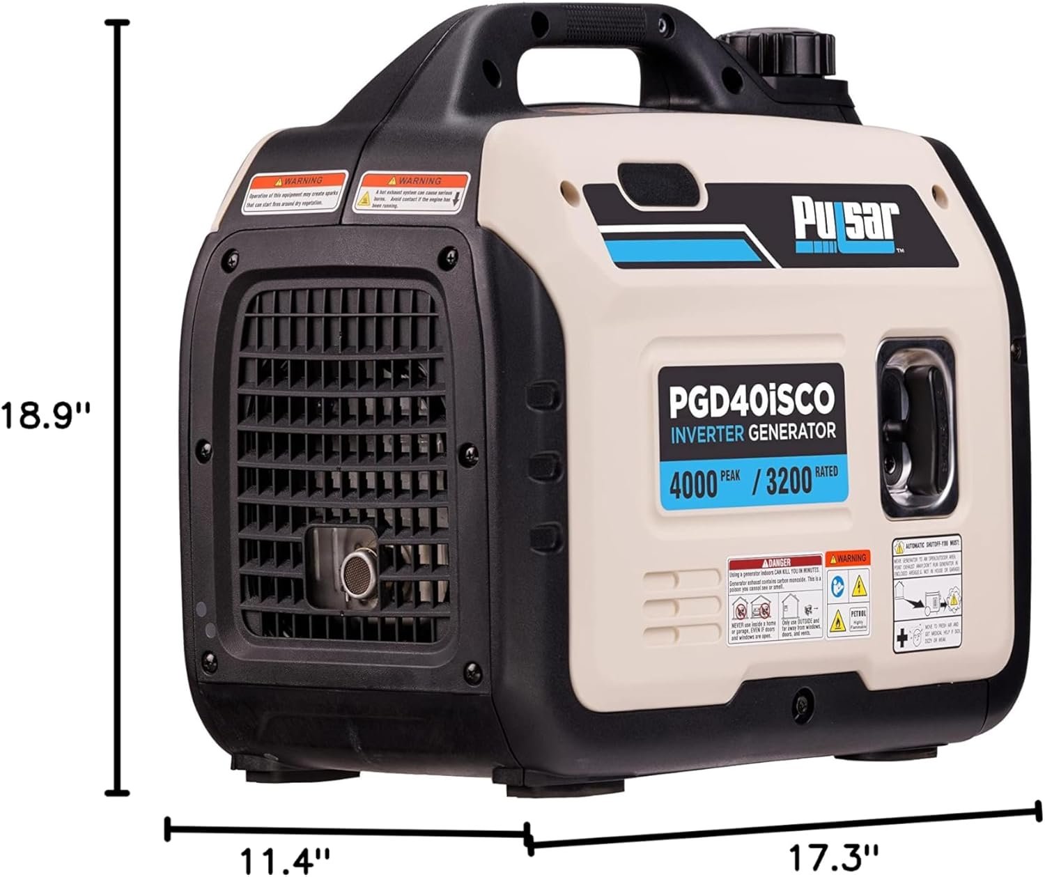 Pulsar PGD40iSCO Portable Inverter Generator – 4,000W Peak/3,200W Running with CO Sentry & RV Outlet – PGD40iSCO - Image 9