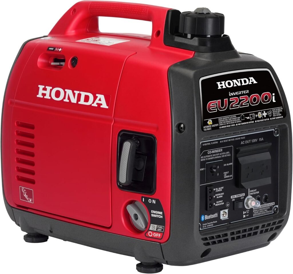 Honda EU2200i Inverter Generator - 2200W Portable with CO-MINDER & My Generator App - EU2200ITAN