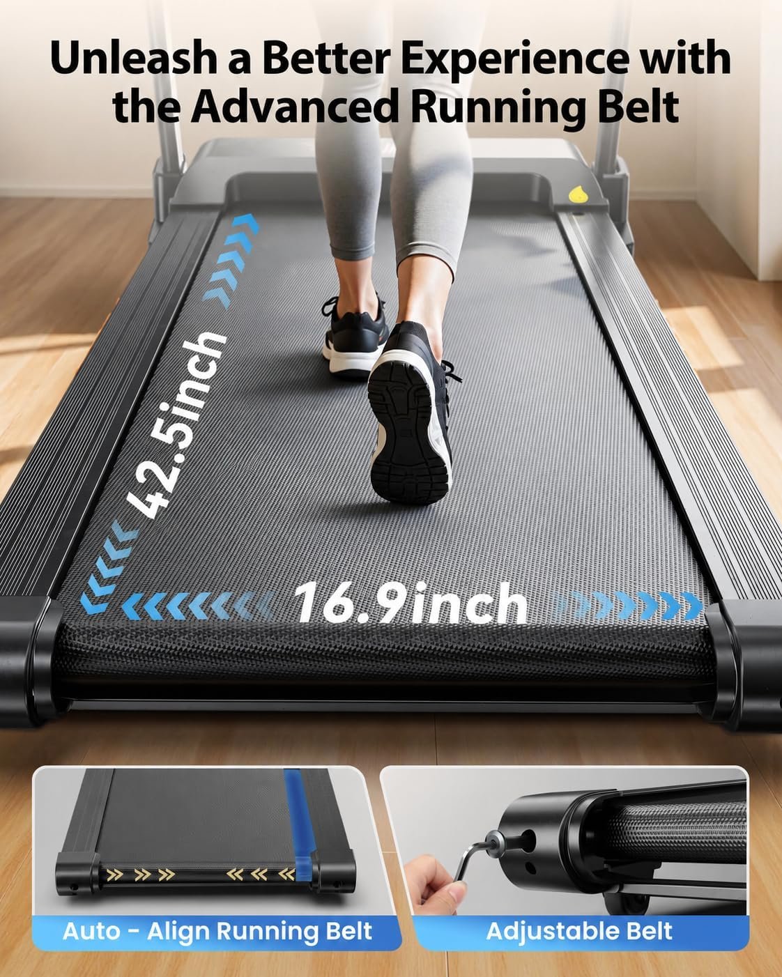 JAGJOG JT61 Foldable Treadmill with 15% Auto Incline & 3.0HP Motor – JT61 - Image 5