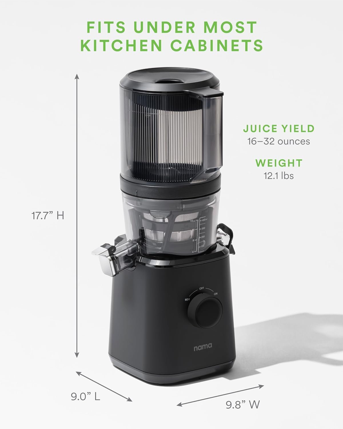 NAMA Cold Press Juicer – Hands-Free Self-Feeding Hopper with 15-Year Warranty – J2 / J3 - Image 7