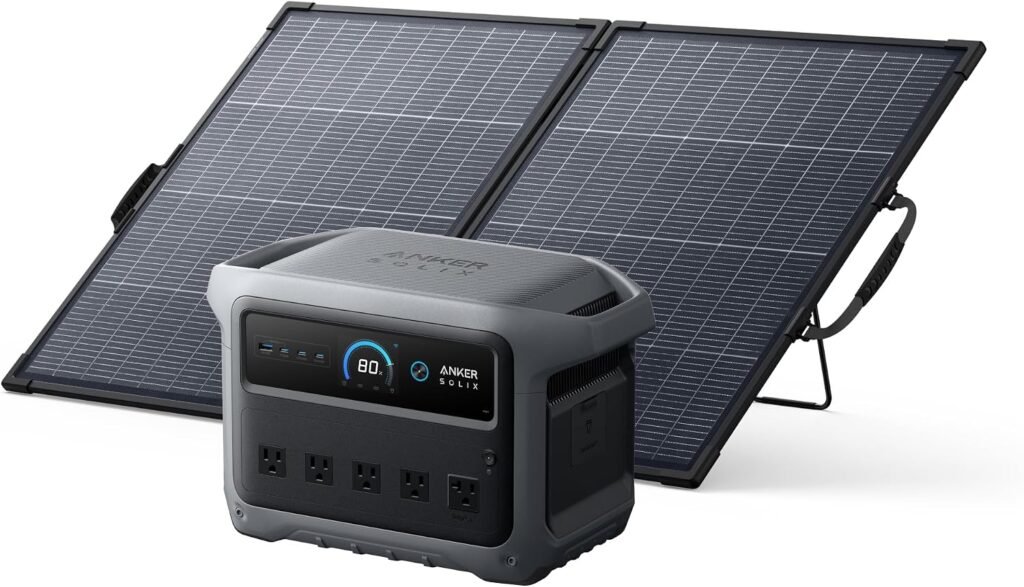 Anker SOLIX C1000 Gen 2 Portable Power Station with 200W Solar Panel – 1024Wh LiFePO4 with 2000W Output – A1763