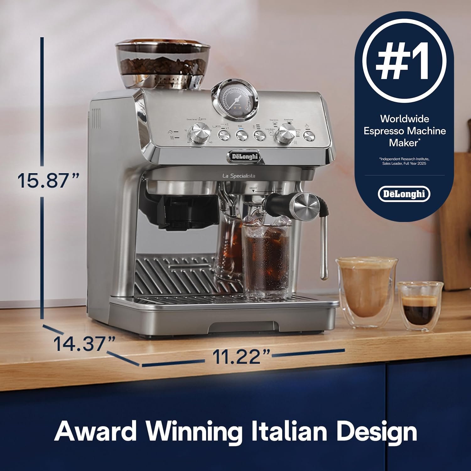 De’Longhi La Specialista Espresso Machine with Built-in Grinder & Cold Brew Technology - Image 2