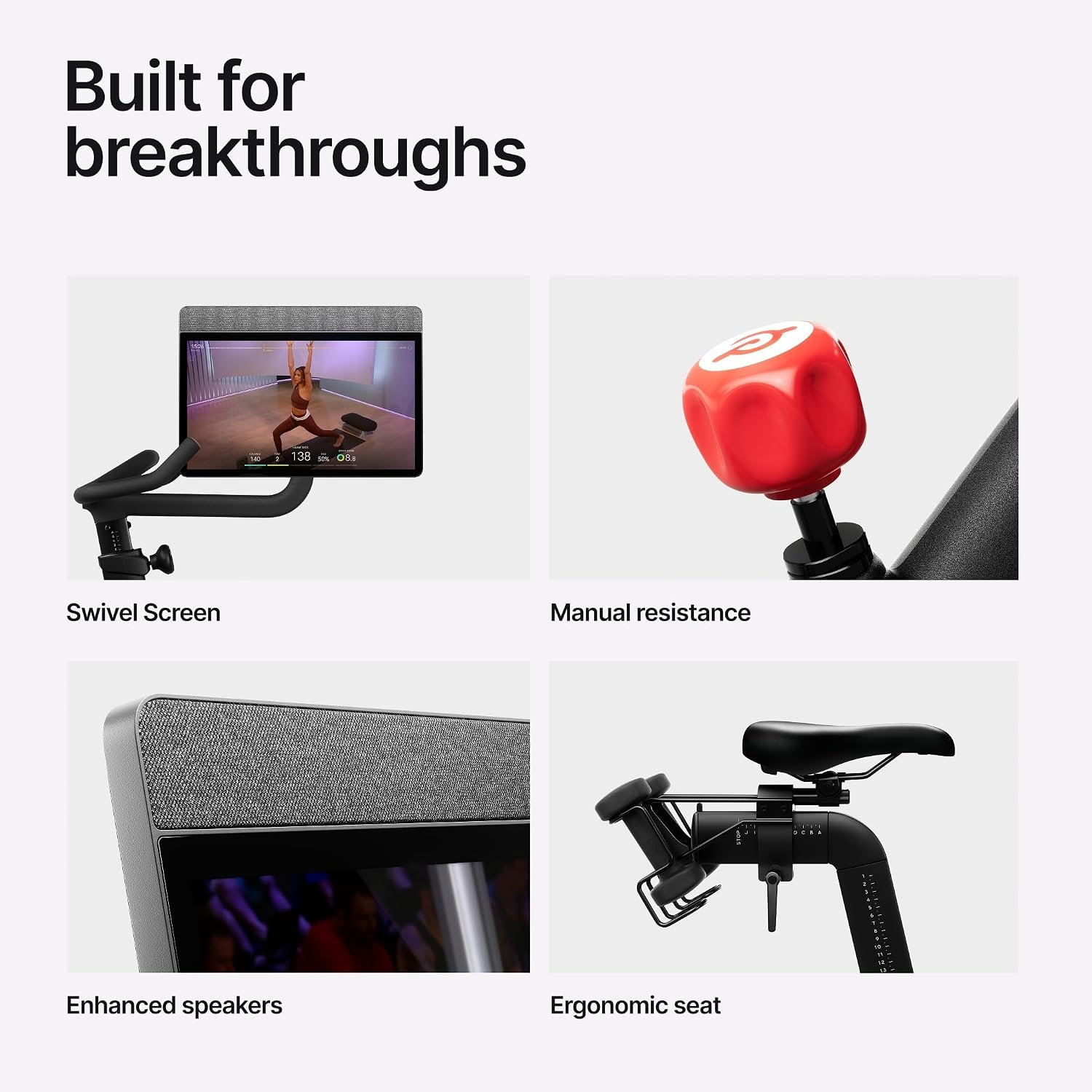 Peloton Cross Training Bike with 21.5″ HD Swivel Touchscreen & 100 Resistance Levels – BA05-DC07 - Image 2