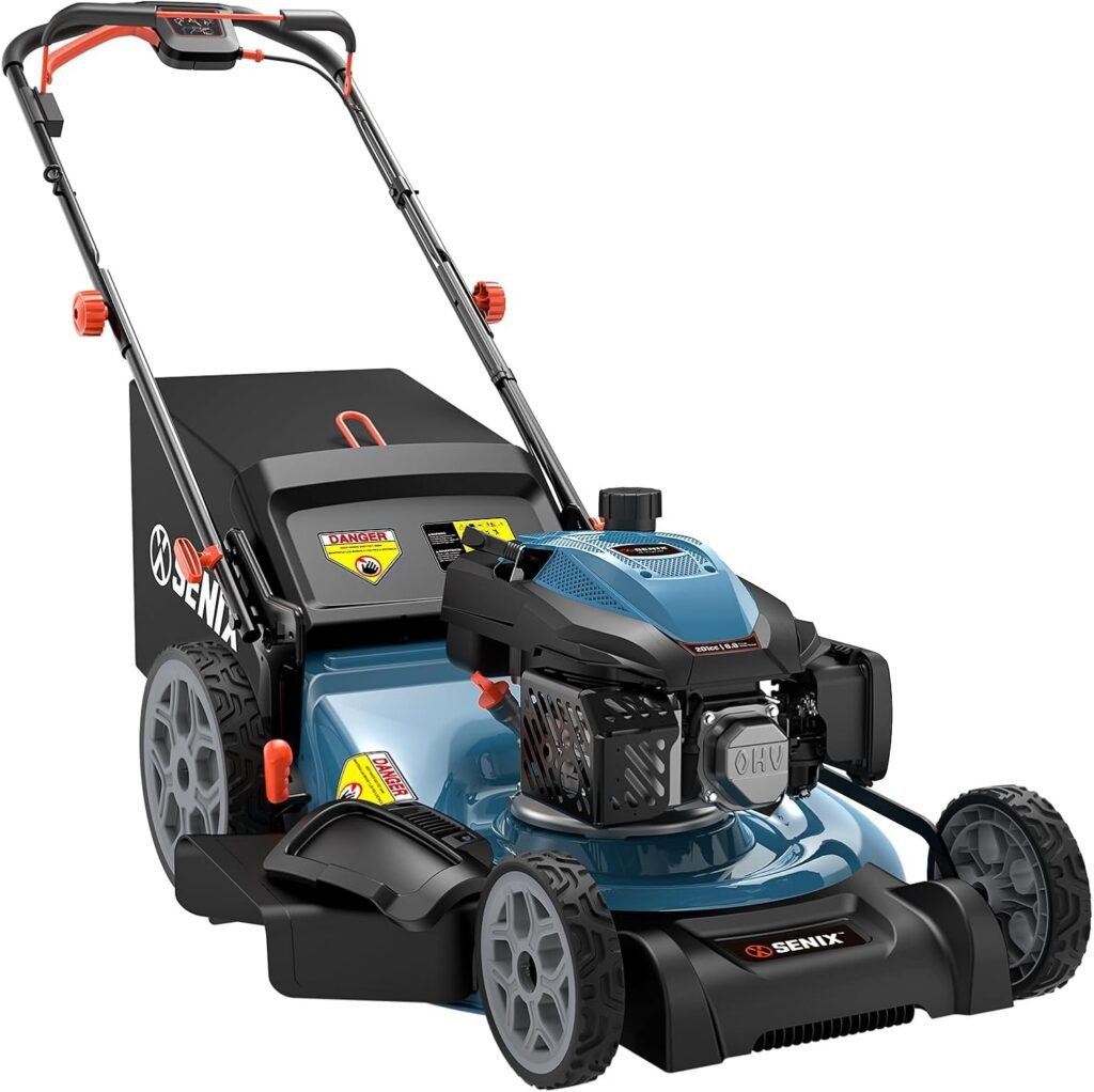 SENIX 22″ Self-Propelled Gas Lawn Mower with 201cc Engine & 3-in-1 Cutting – r-high-6