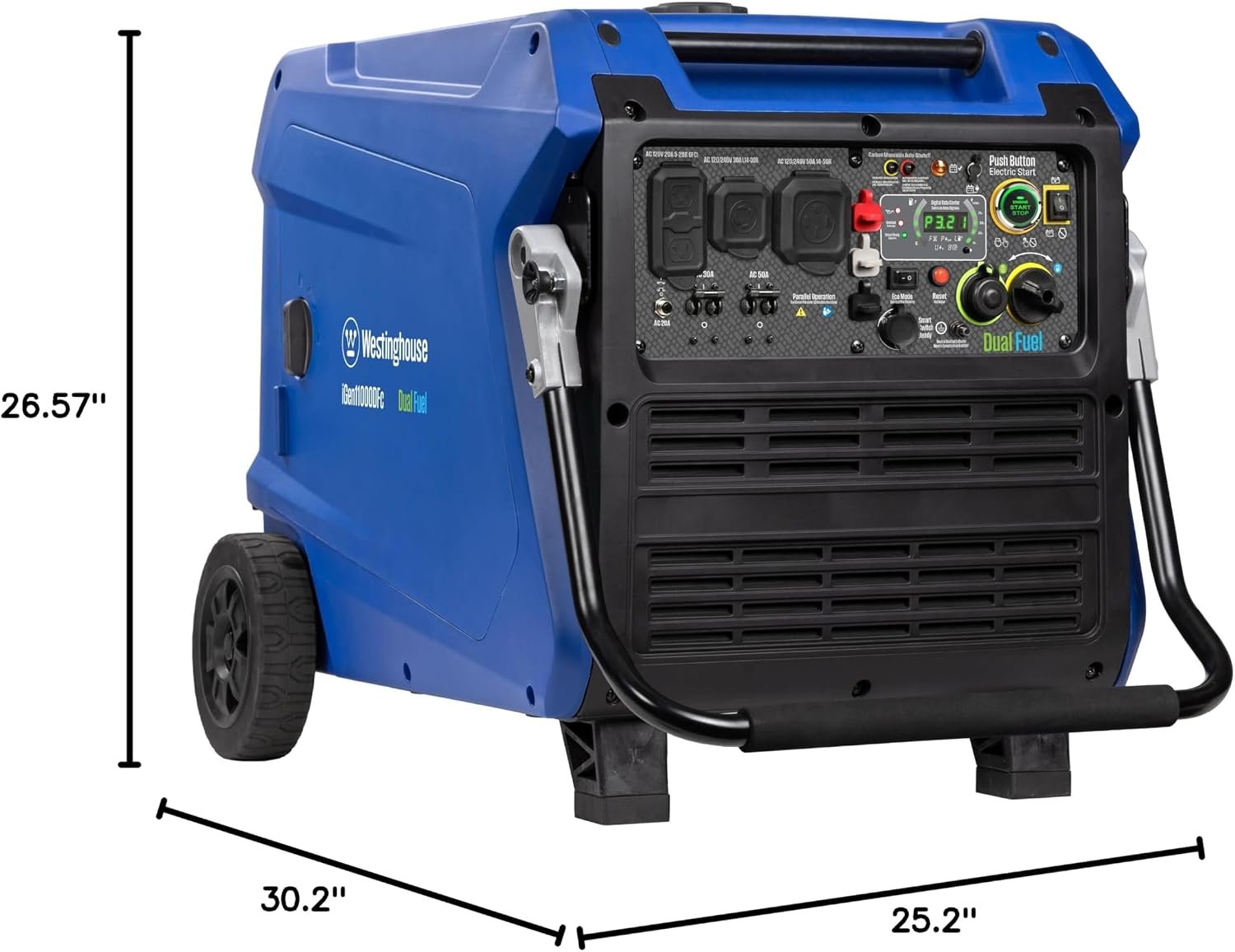 Westinghouse iGen12000DFc Dual Fuel Portable Inverter Generator – 12,000W Peak/9,000W Running with Remote Start & CO Sensor – iGen12000DFc - Image 15