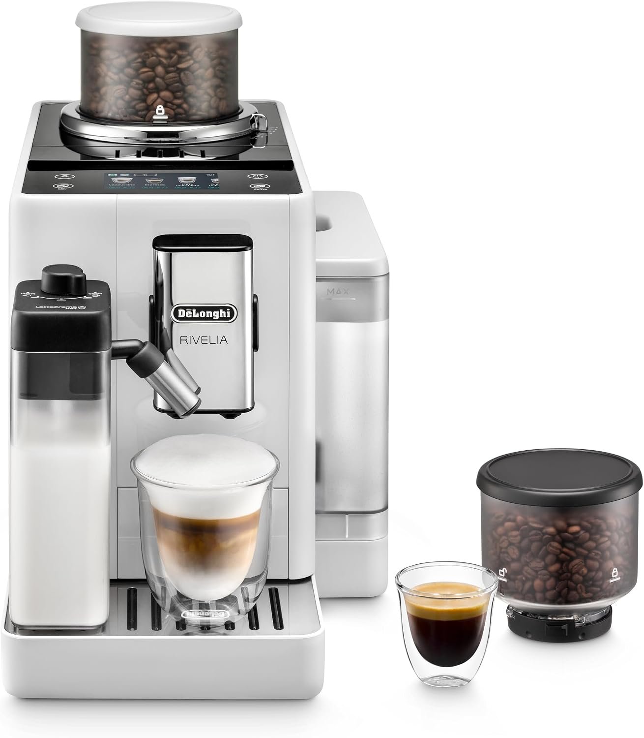 De’Longhi Rivelia Automatic Espresso Machine – 18 One-Touch Recipes with Dual Bean Hoppers - Image 14