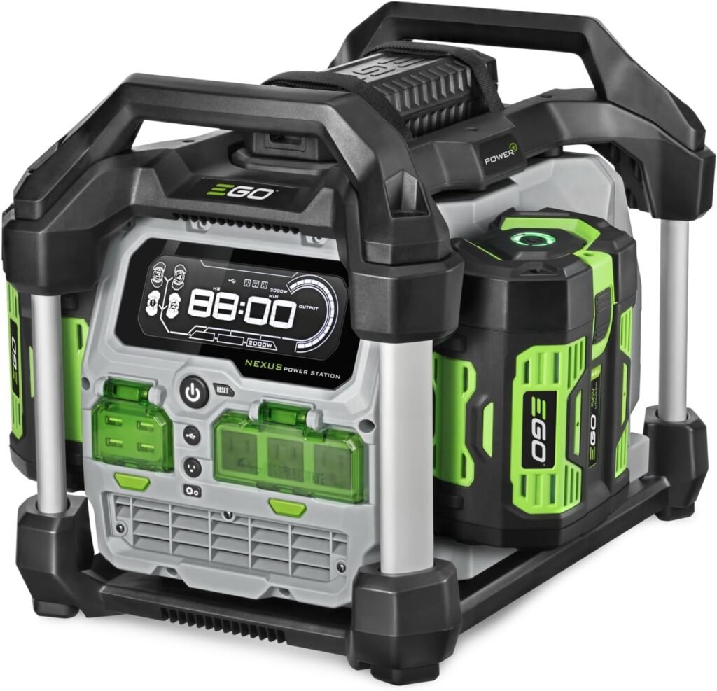 EGO POWER+ NEXUS 3000W Portable Power Station – Battery-Powered Inverter with 2× 7.5Ah Batteries & Charger – PST3042