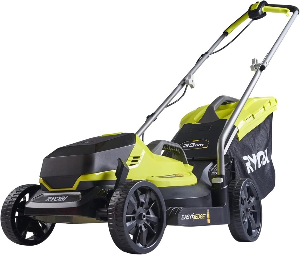 RYOBI 18V ONE+ Cordless Lawn Mower – 33cm Cutting Width – Tool Only – OLM1833B