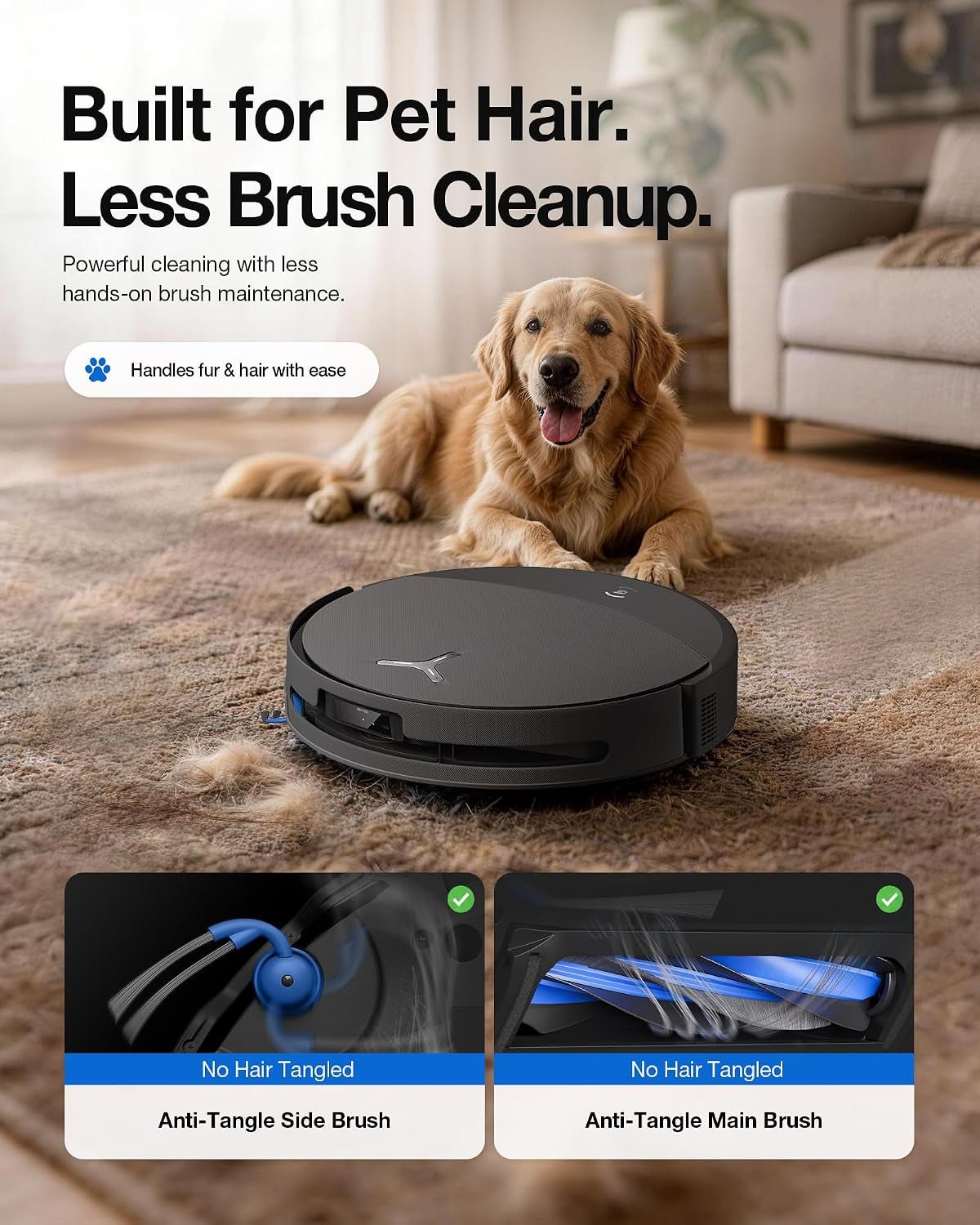 ECOVACS DEEBOT X11S OmniCyclone Robot Vacuum and Mop – 30,000Pa Suction with Bagless OMNICYCLONE Station & OZMO Roller Mop – DEX95 (Black) - Image 3