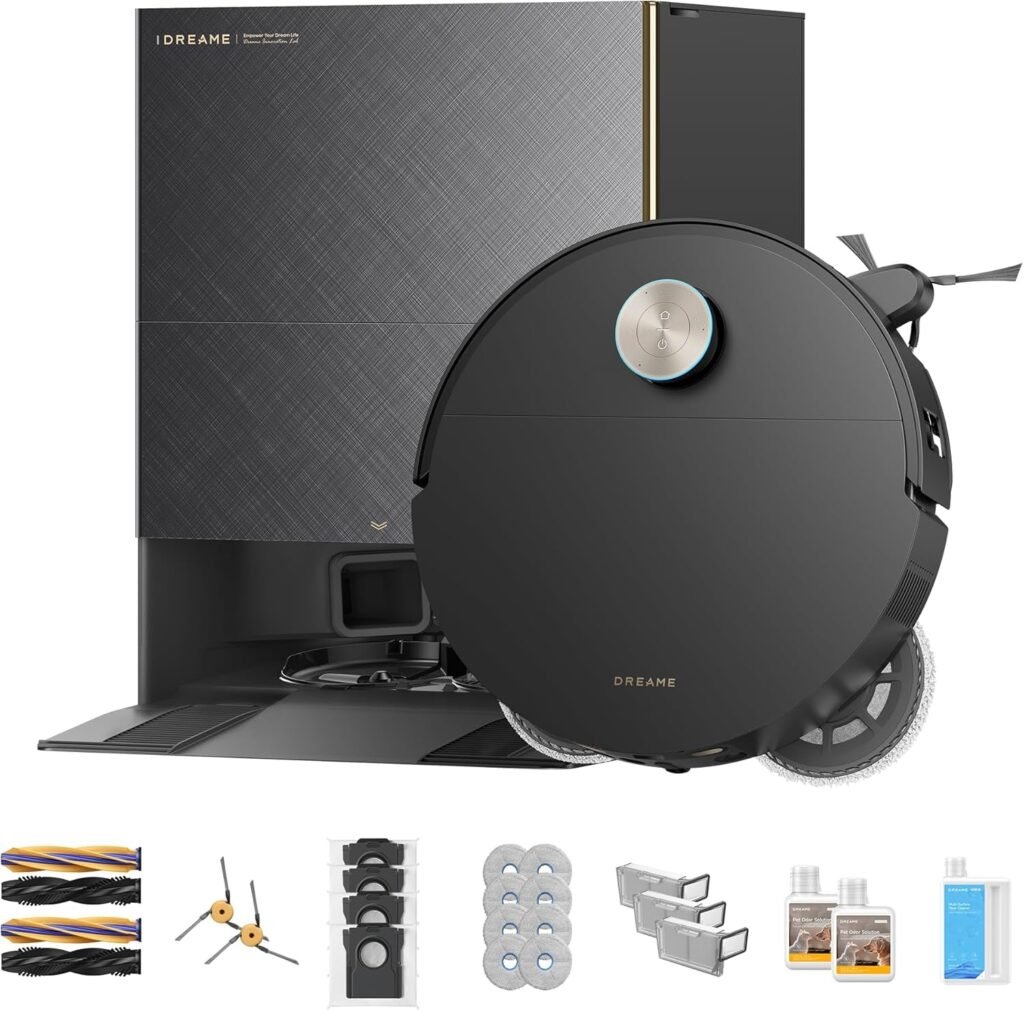 Dreame X60 Max Ultra Complete Robot Vacuum and Mop – 35,000Pa Suction with 3.13″ Ultra-Thin Design & 10-in-1 Dock – RLX87DE
