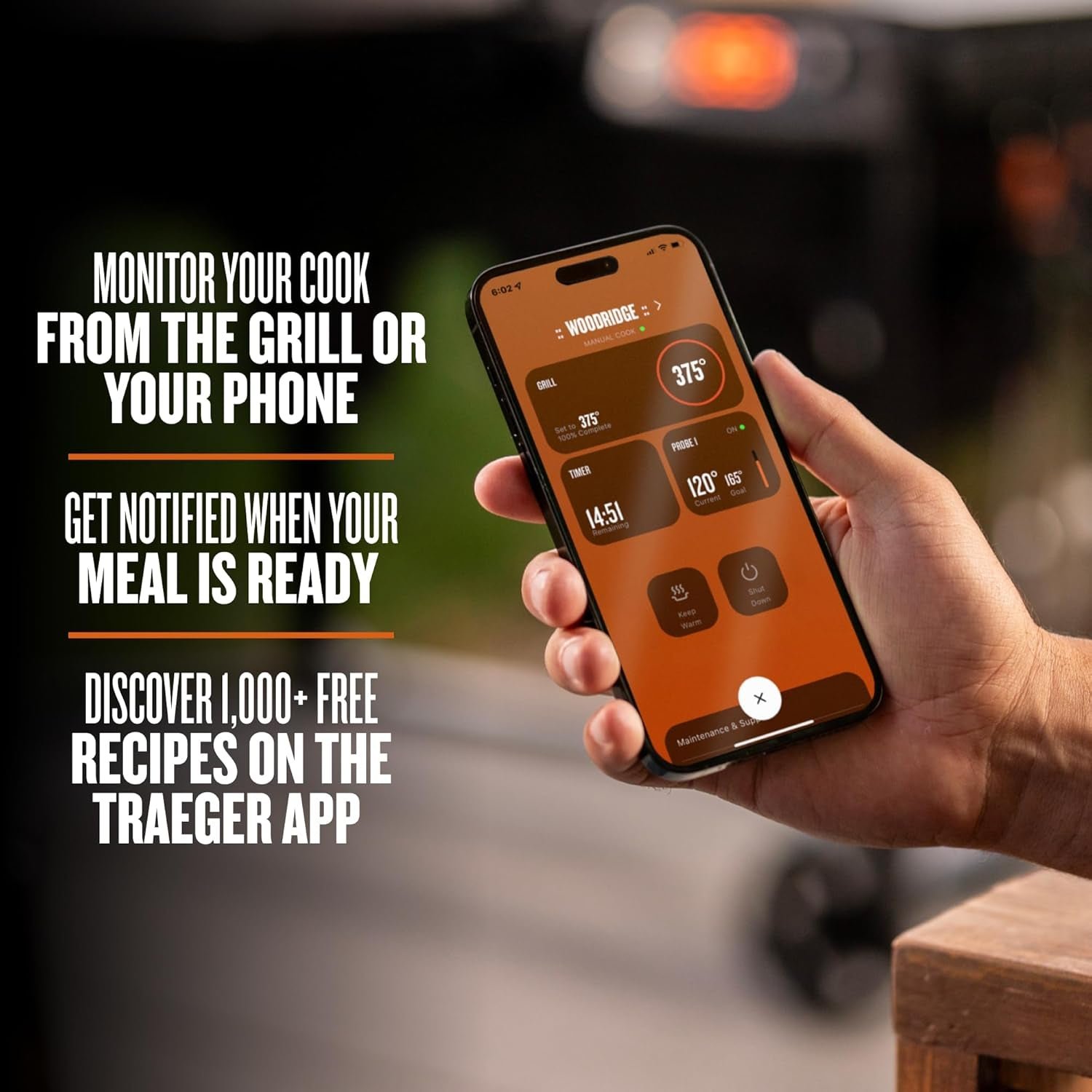 Traeger Woodridge Wood Pellet Grill & Smoker – 860 Sq In with WiFIRE App Control & 6-in-1 Versatility – TFB86MLH - Image 6