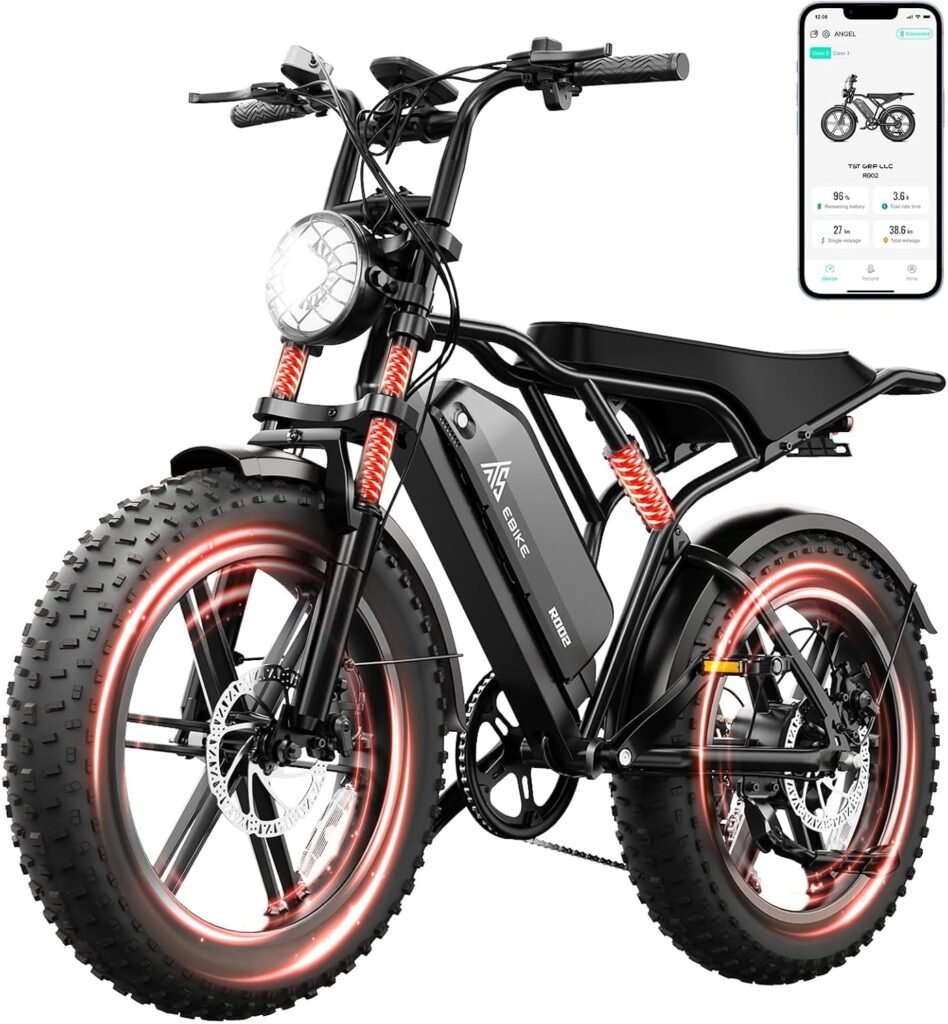 TS TST GRP LLC Electric Bike – 1500W Peak Motor with 48V 15Ah Battery & Fat Tires