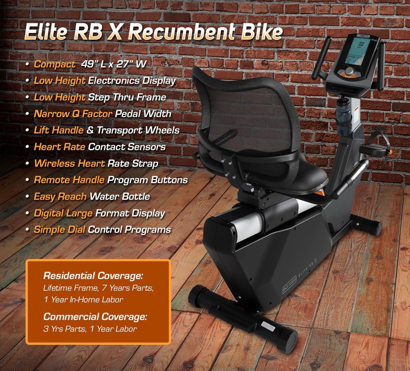 3G Cardio Elite RB Recumbent Exercise Bike with 16 Resistance Levels & FTMS Bluetooth – Elite RB - Image 10