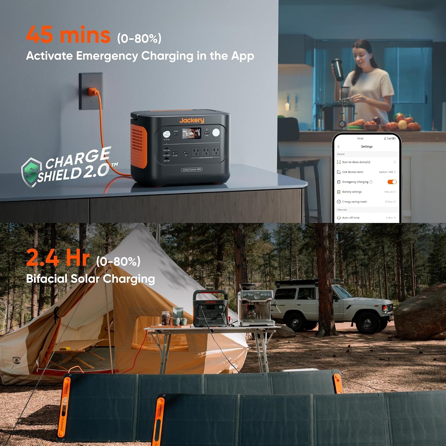 Jackery Explorer 1000 v2 Solar Generator – 1070Wh LiFePO4 with 1500W AC Output & 100W Solar Panel – JE-1000D - Image 4