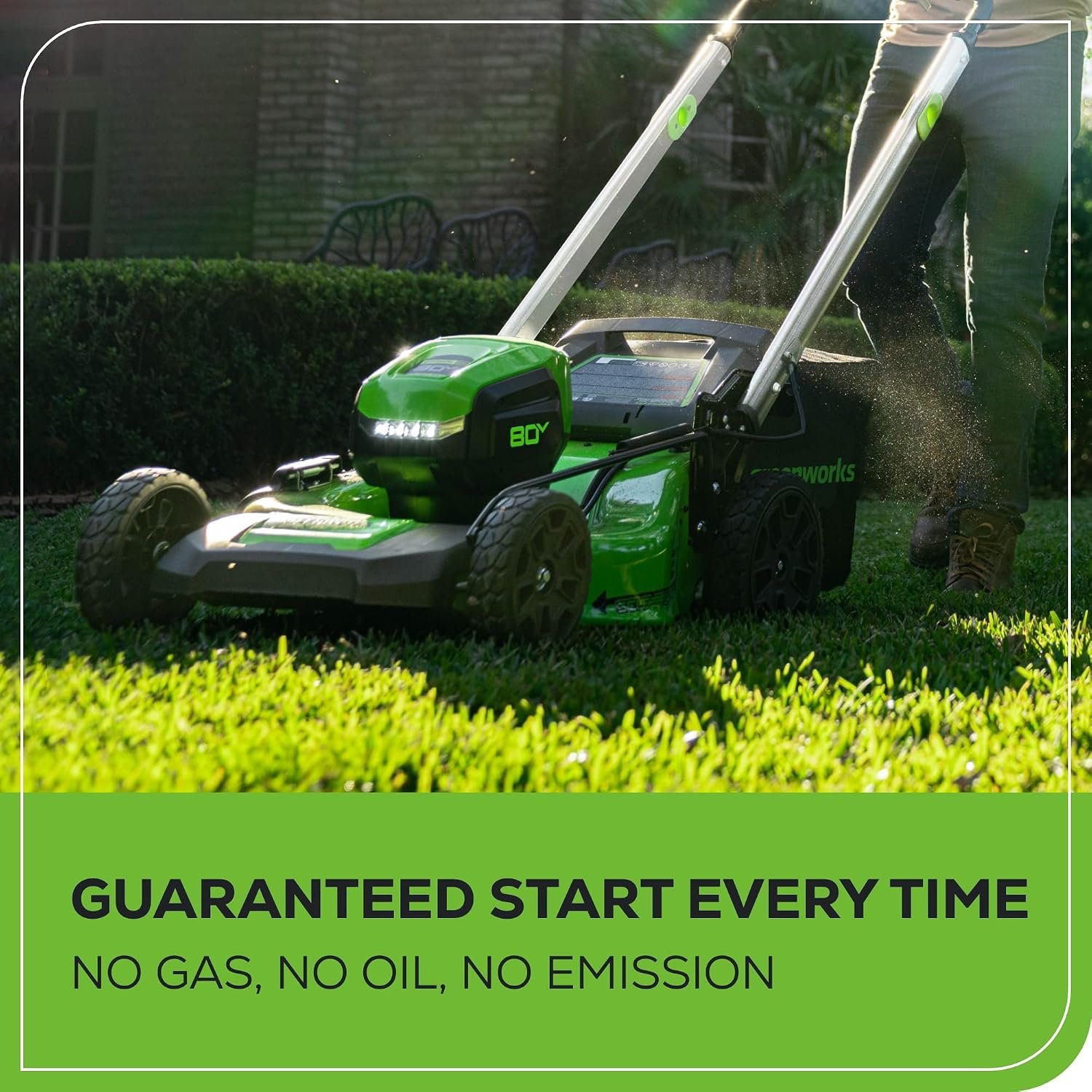 Greenworks 80V 21″ Self-Propelled Lawn Mower – Cordless Electric Mower with 4.0Ah Battery & Charger, Brushless Motor, LED Headlight for Lawn Care - Image 5